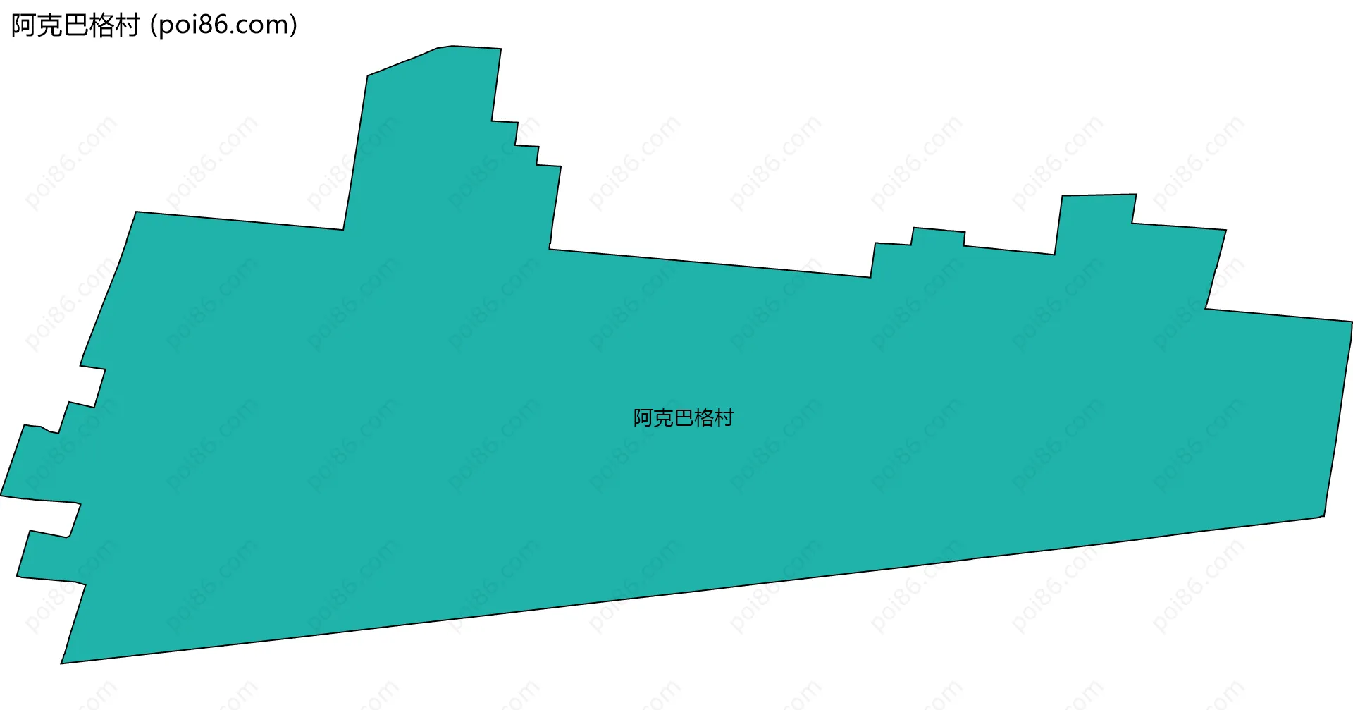 阿克巴格村边界地图