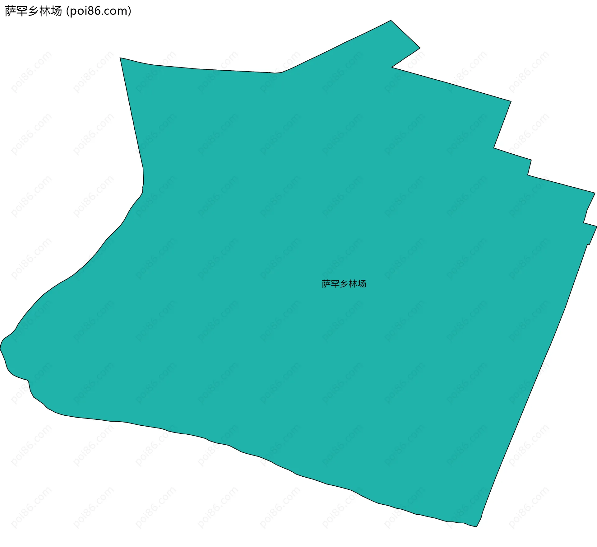 萨罕乡林场边界地图