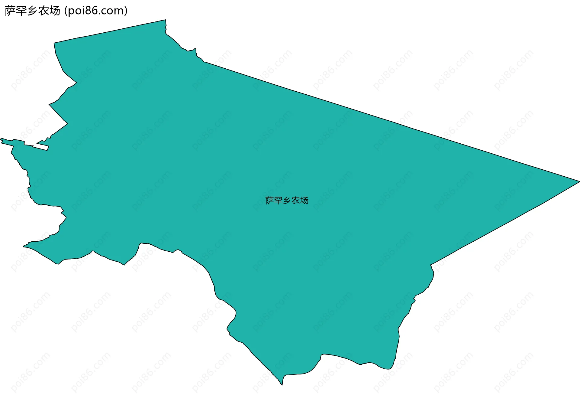 萨罕乡农场边界地图