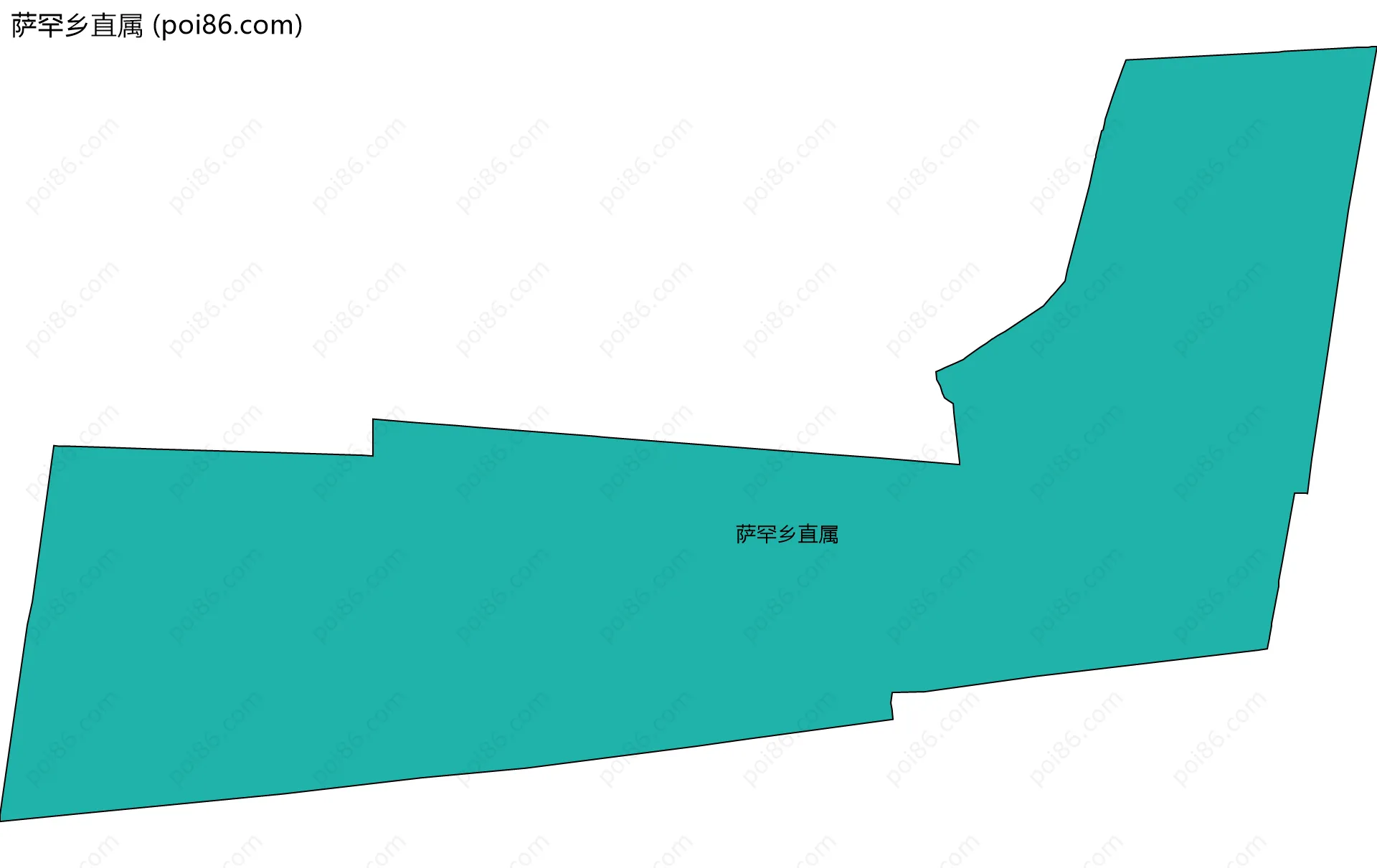 萨罕乡直属边界地图
