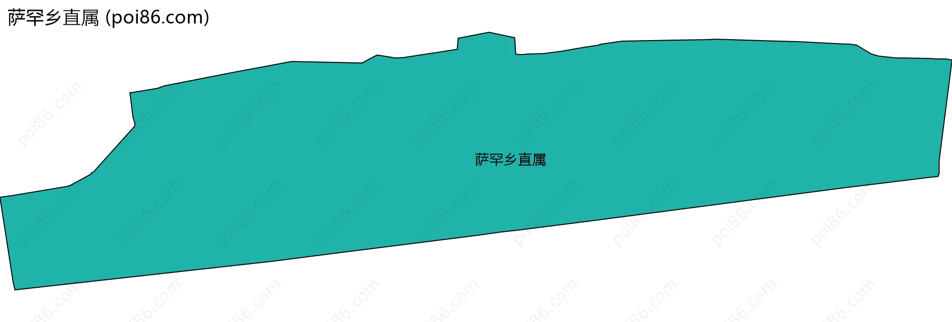 萨罕乡直属边界地图