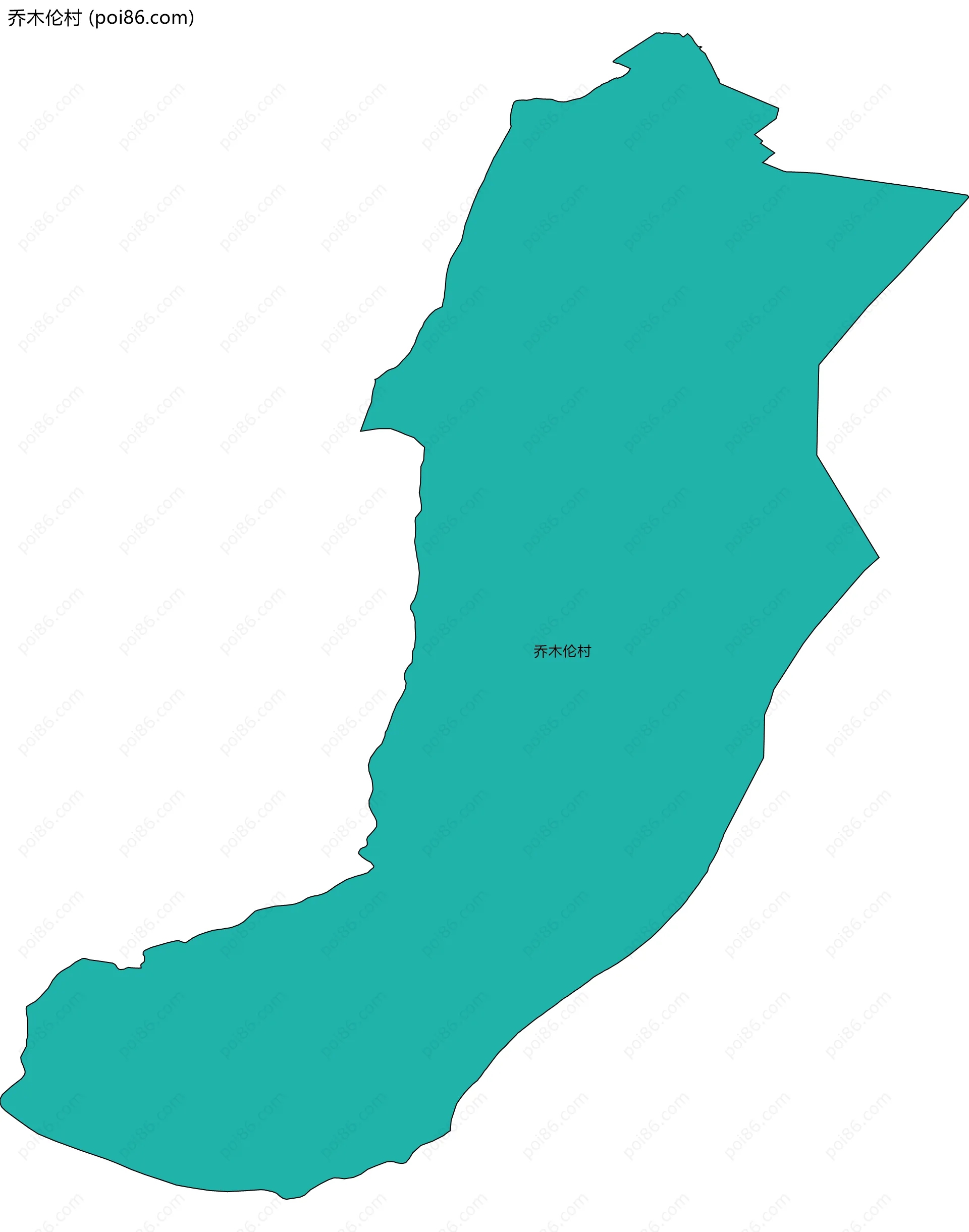 乔木伦村边界地图