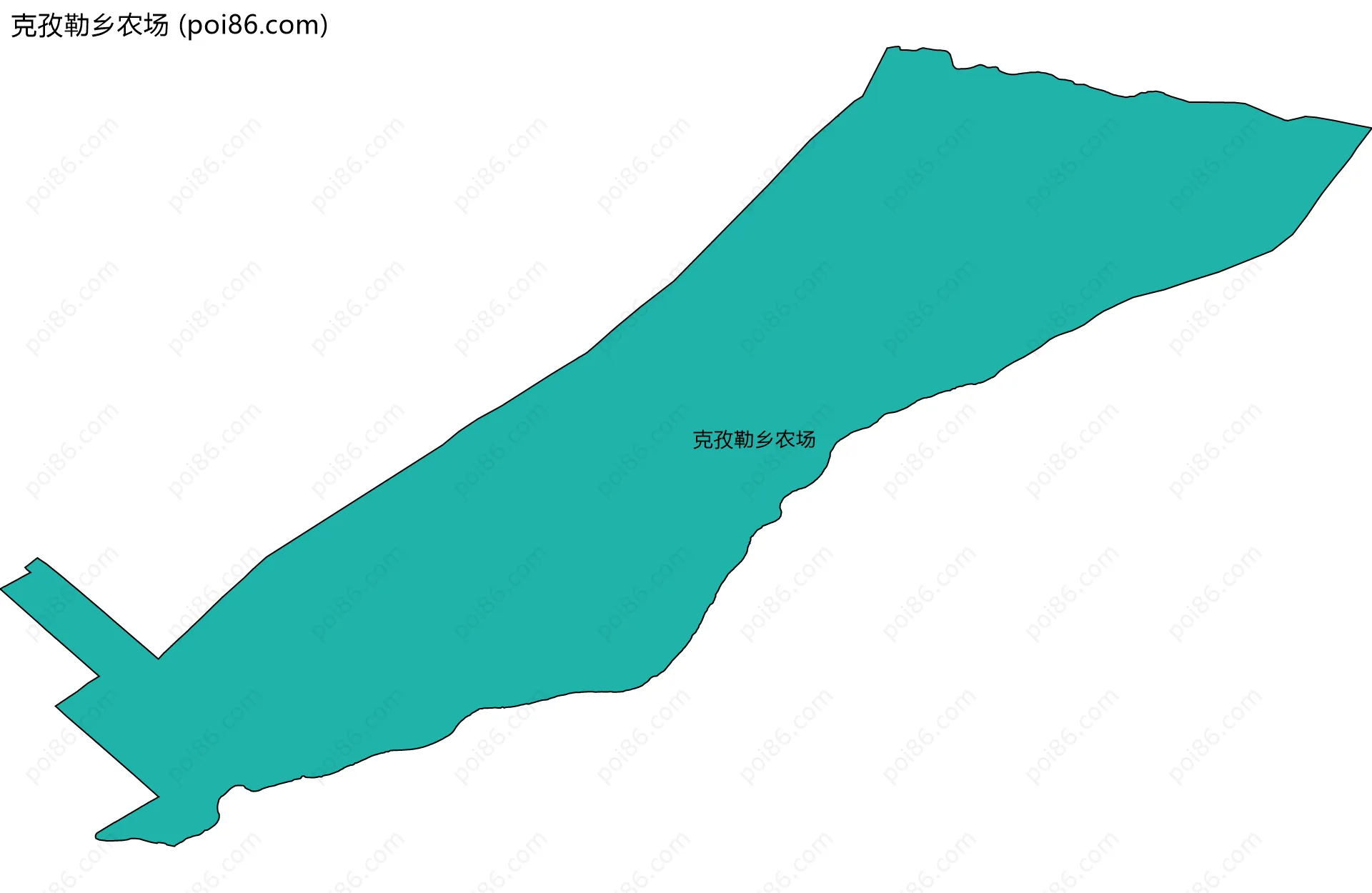 克孜勒乡农场边界地图