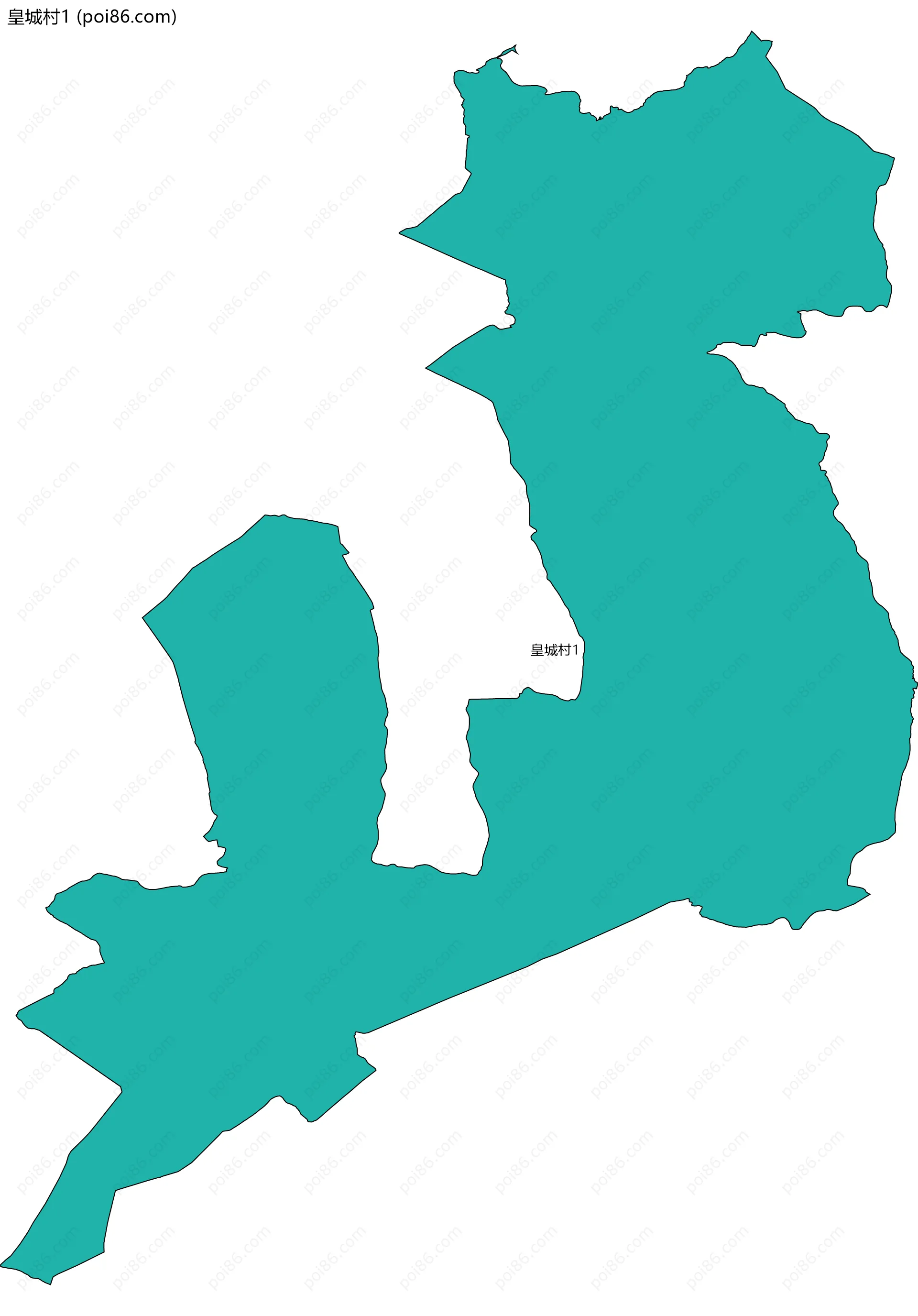 皇城村1边界地图