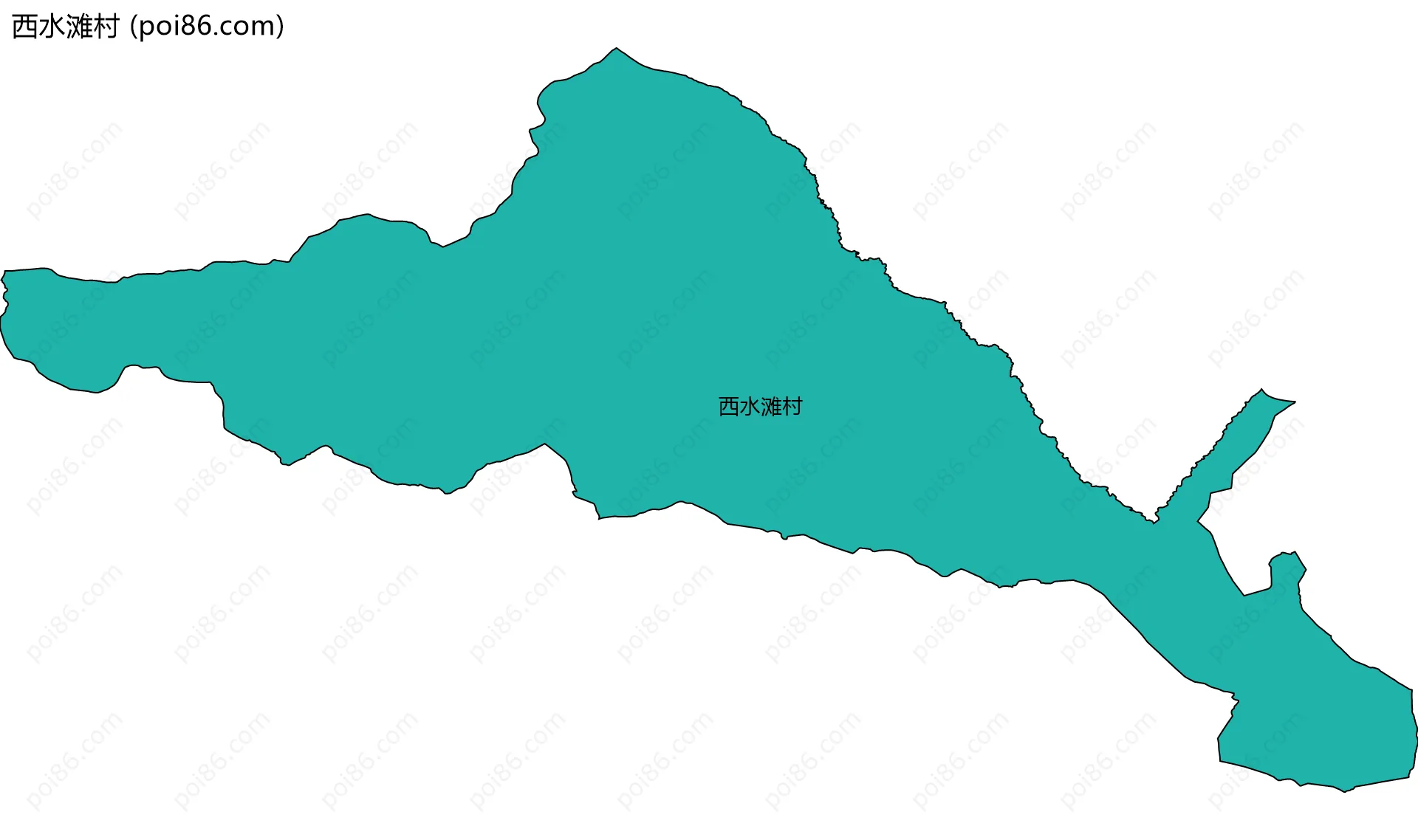 西水滩村边界地图