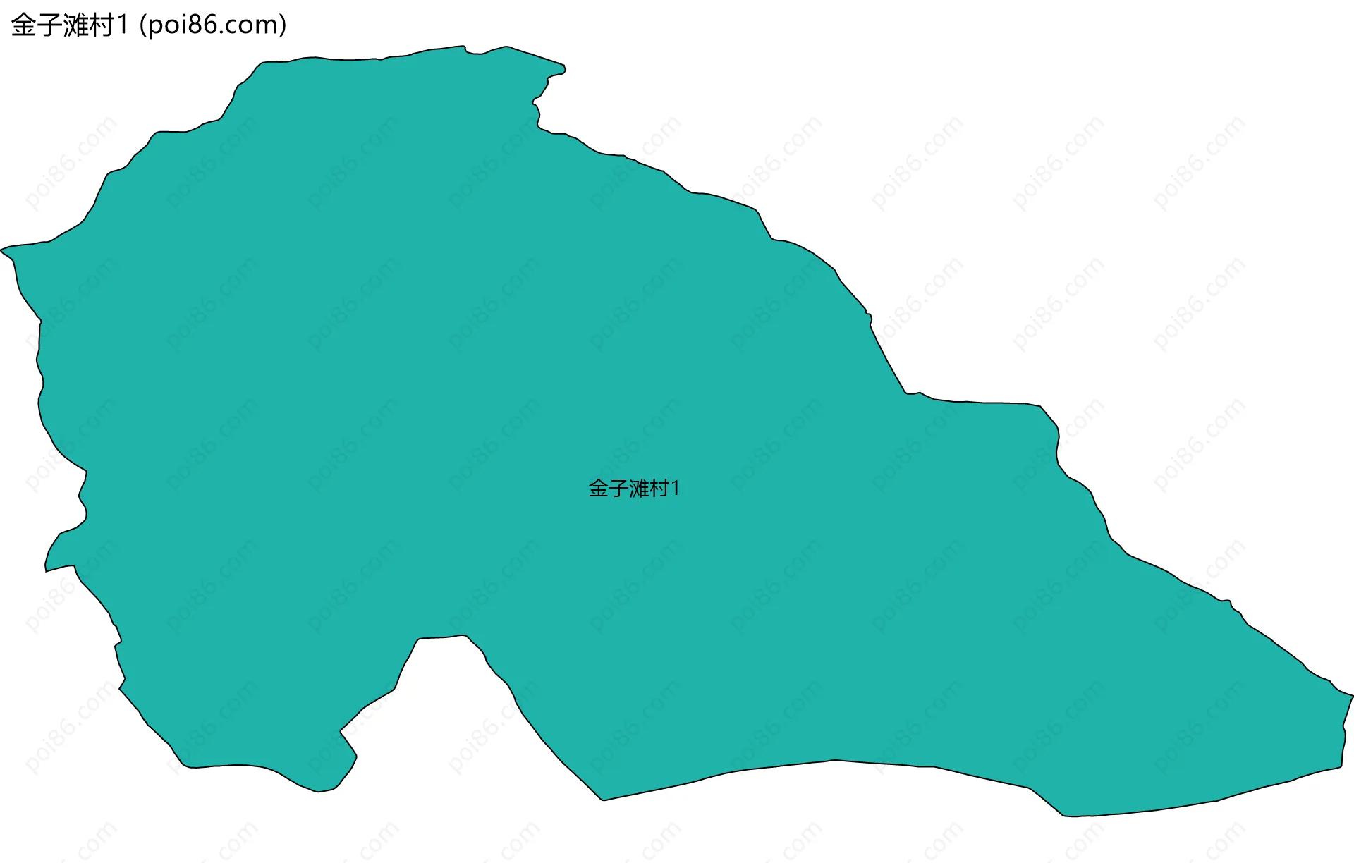 金子滩村1边界地图