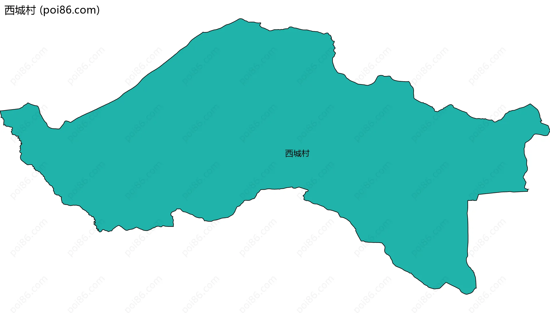 西城村边界地图