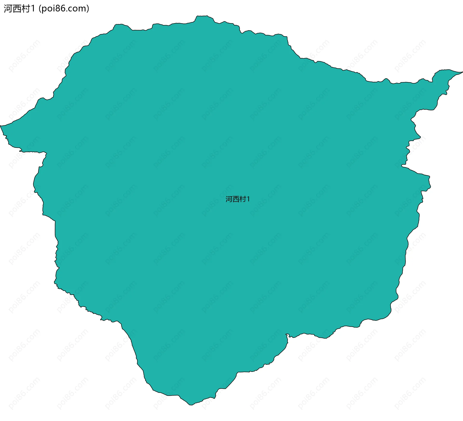 河西村1边界地图