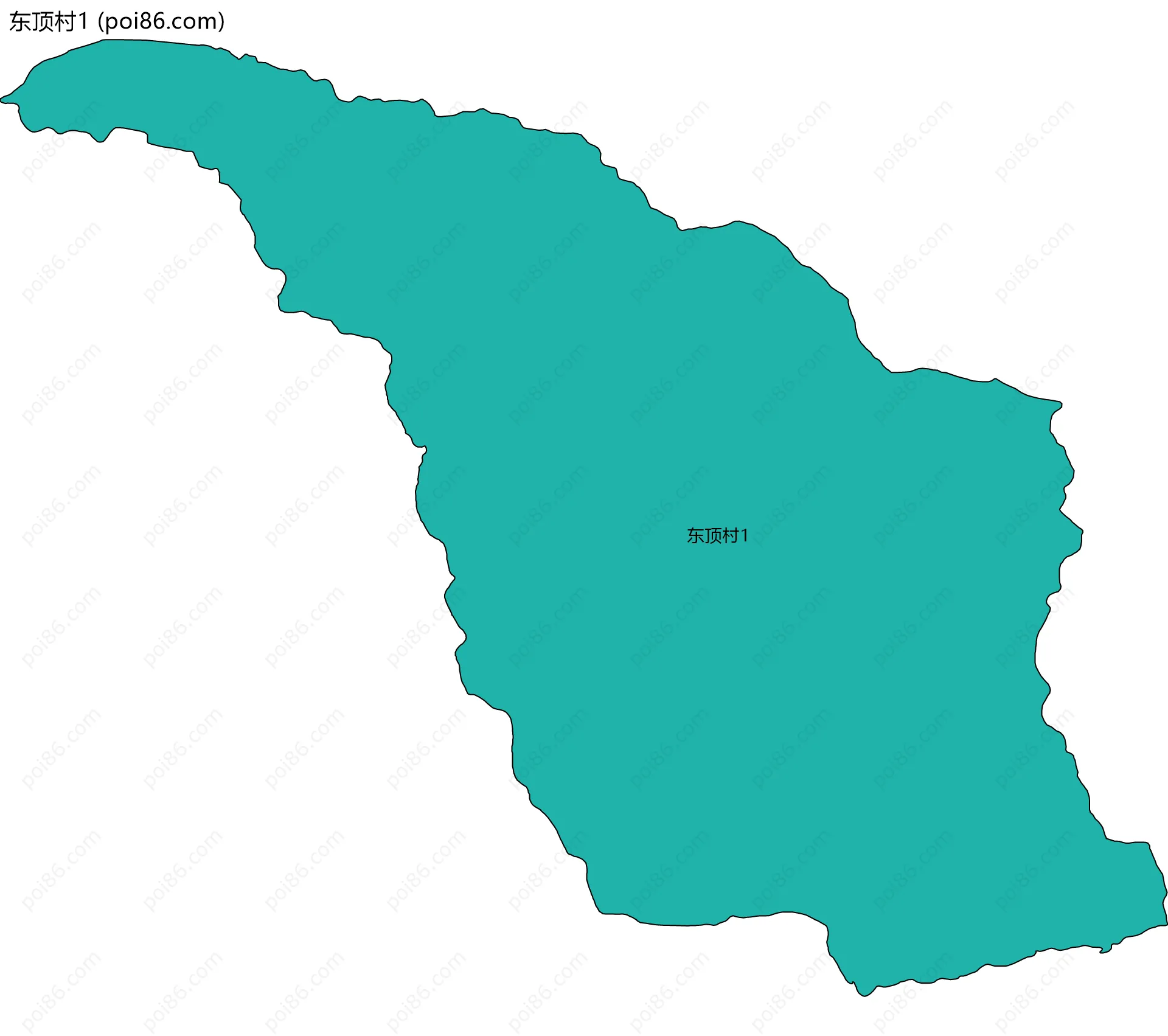 东顶村1边界地图