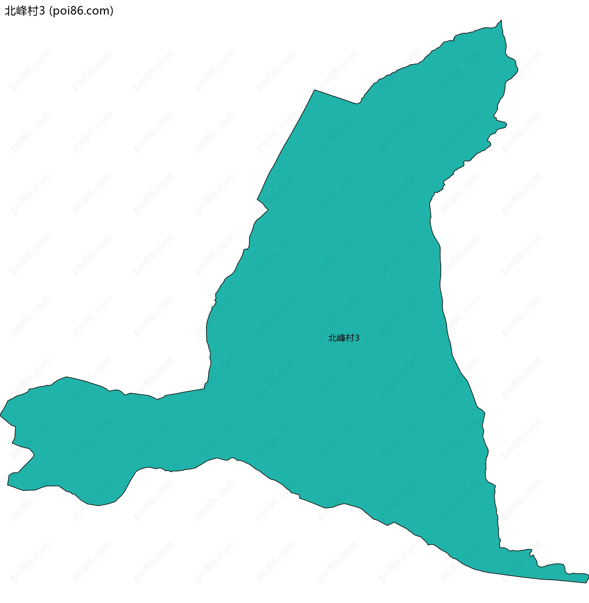 北峰村3边界地图