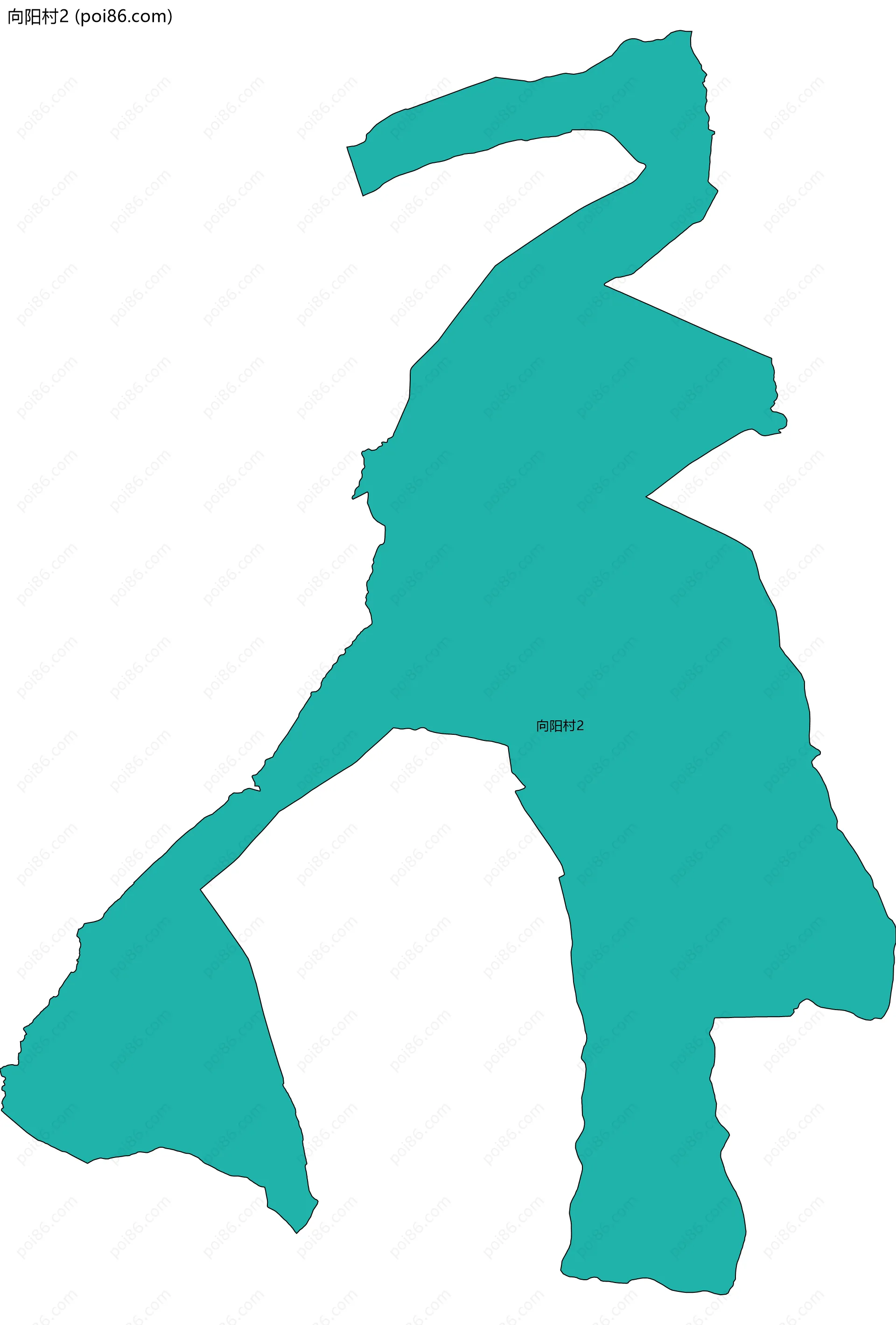 向阳村2边界地图