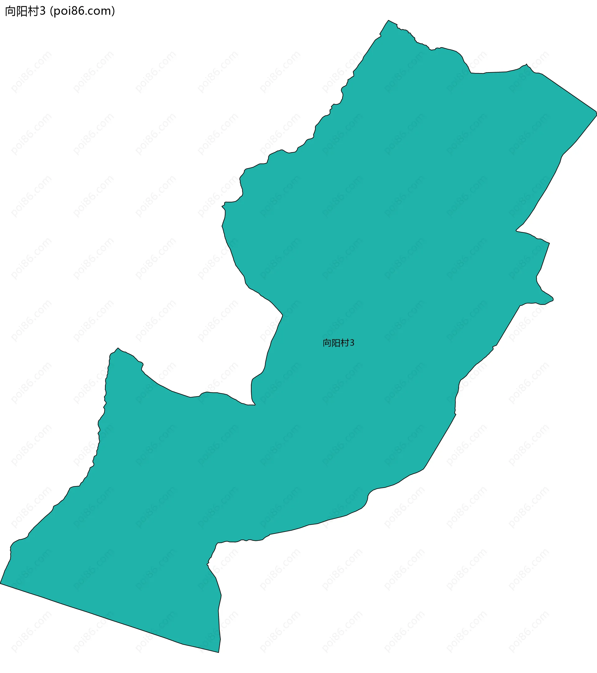 向阳村3边界地图