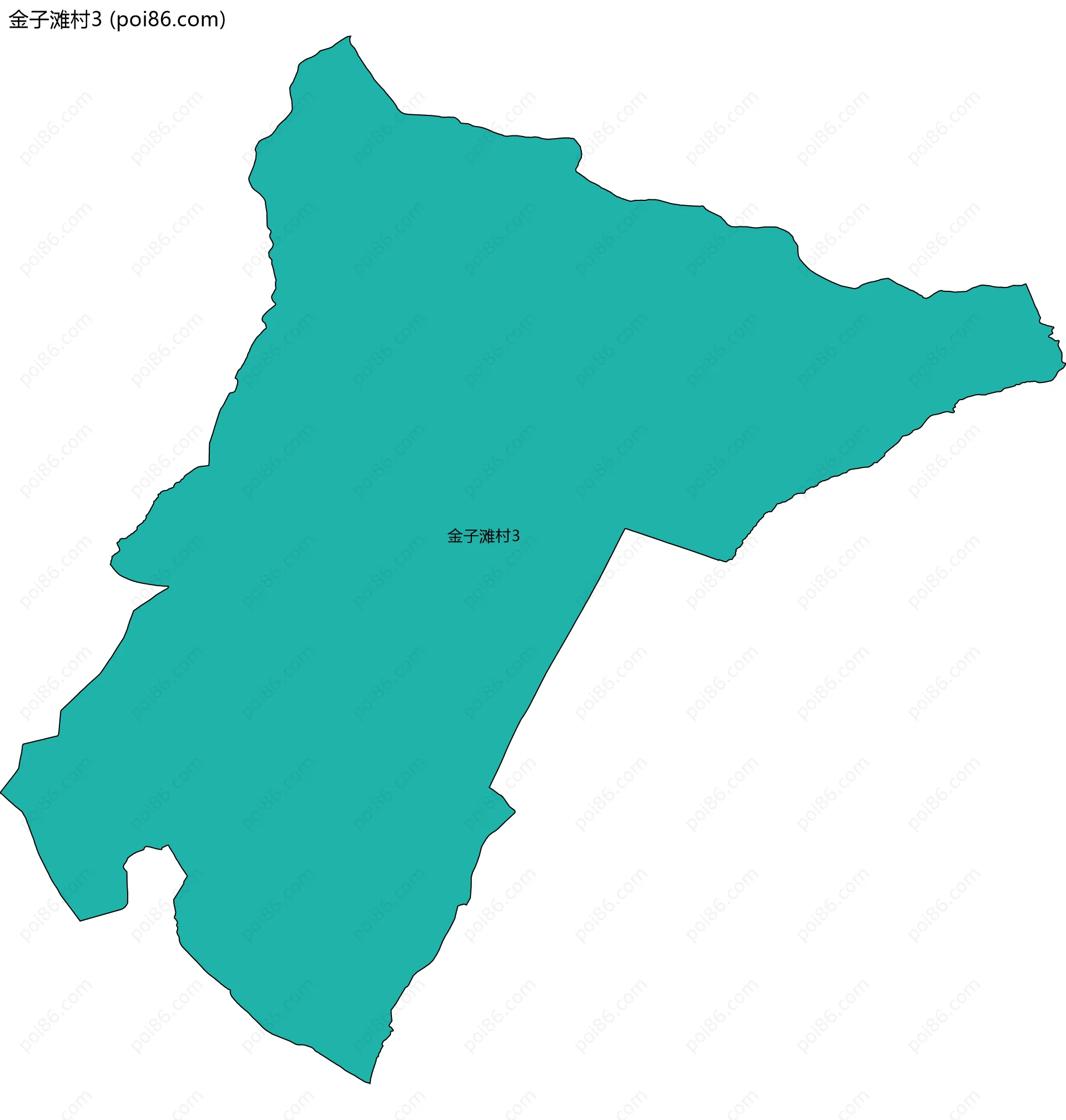 金子滩村3边界地图