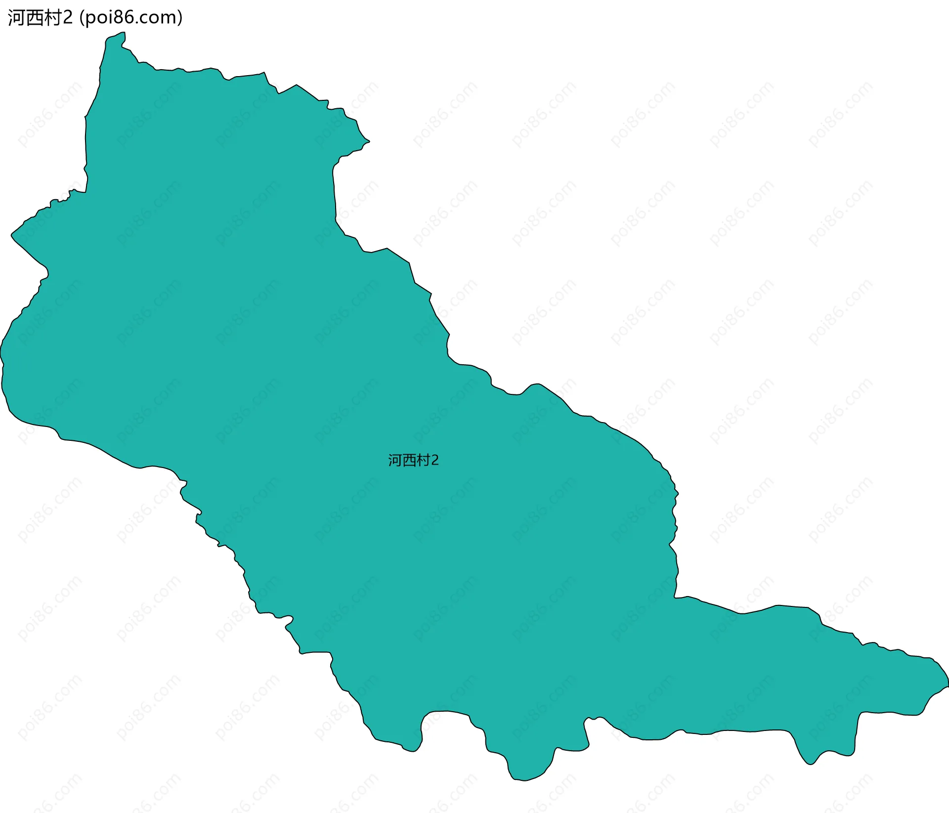 河西村2边界地图