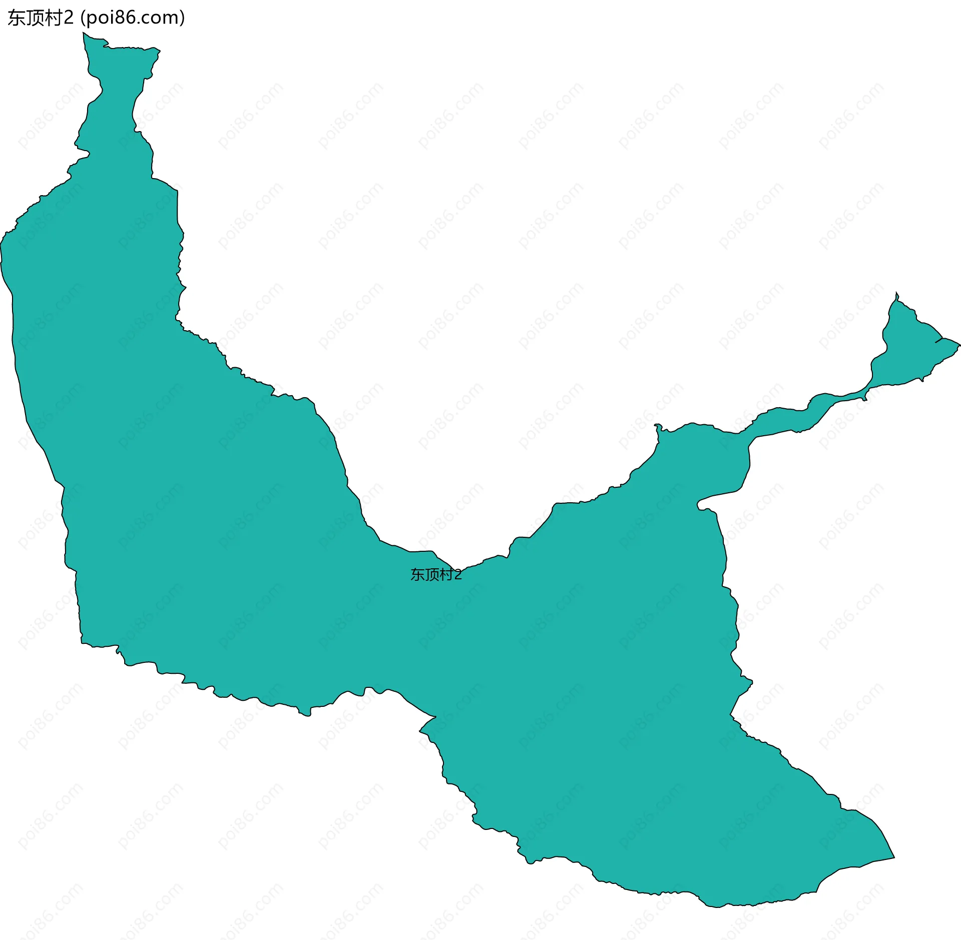 东顶村2边界地图