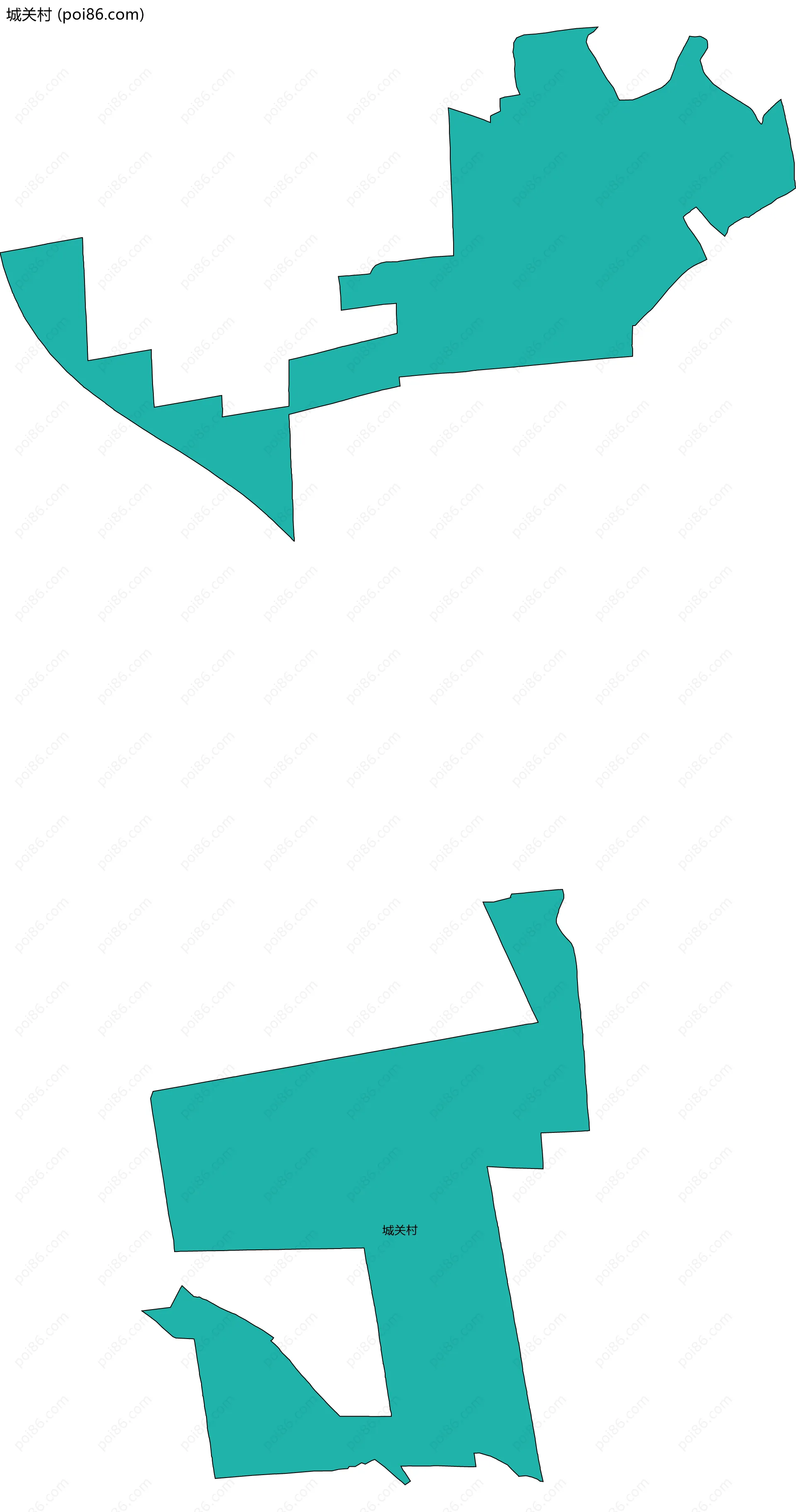 城关村边界地图