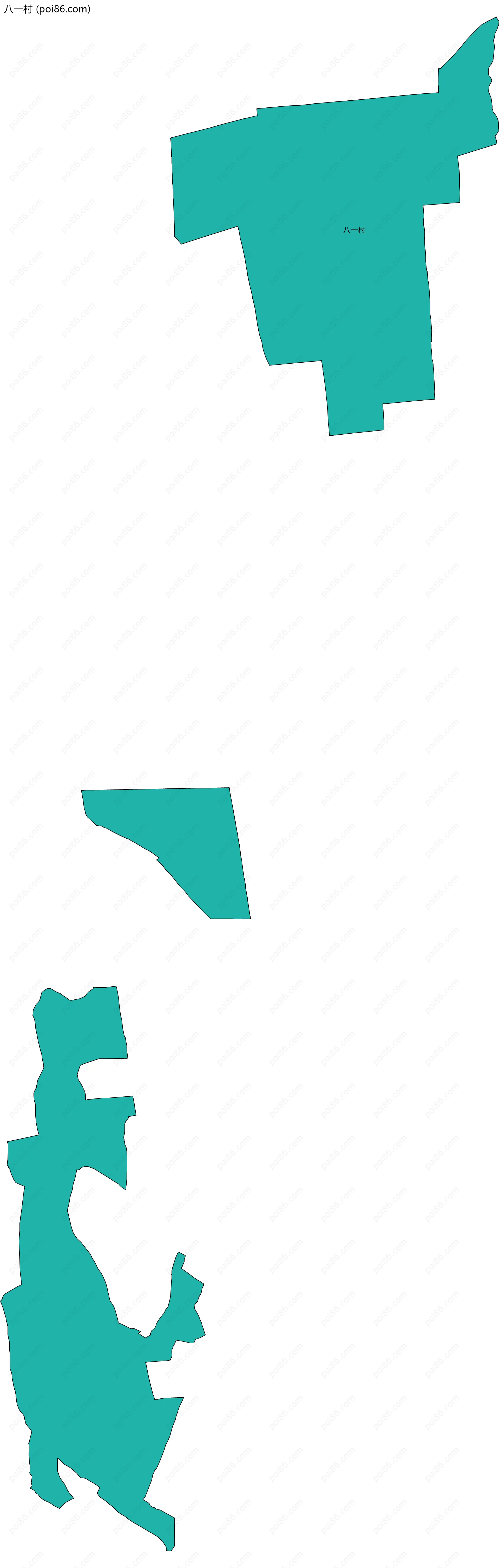 八一村边界地图