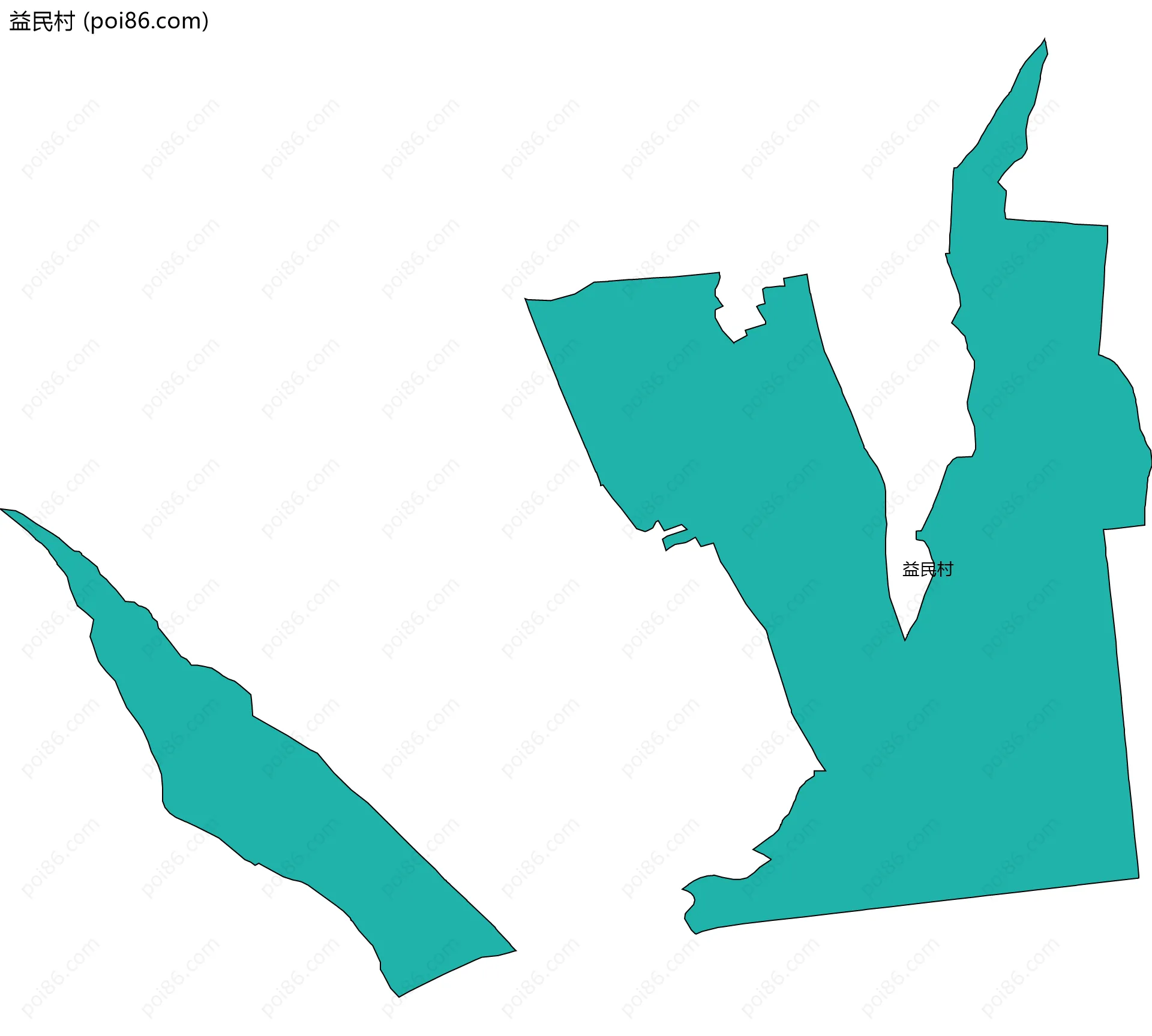 益民村边界地图