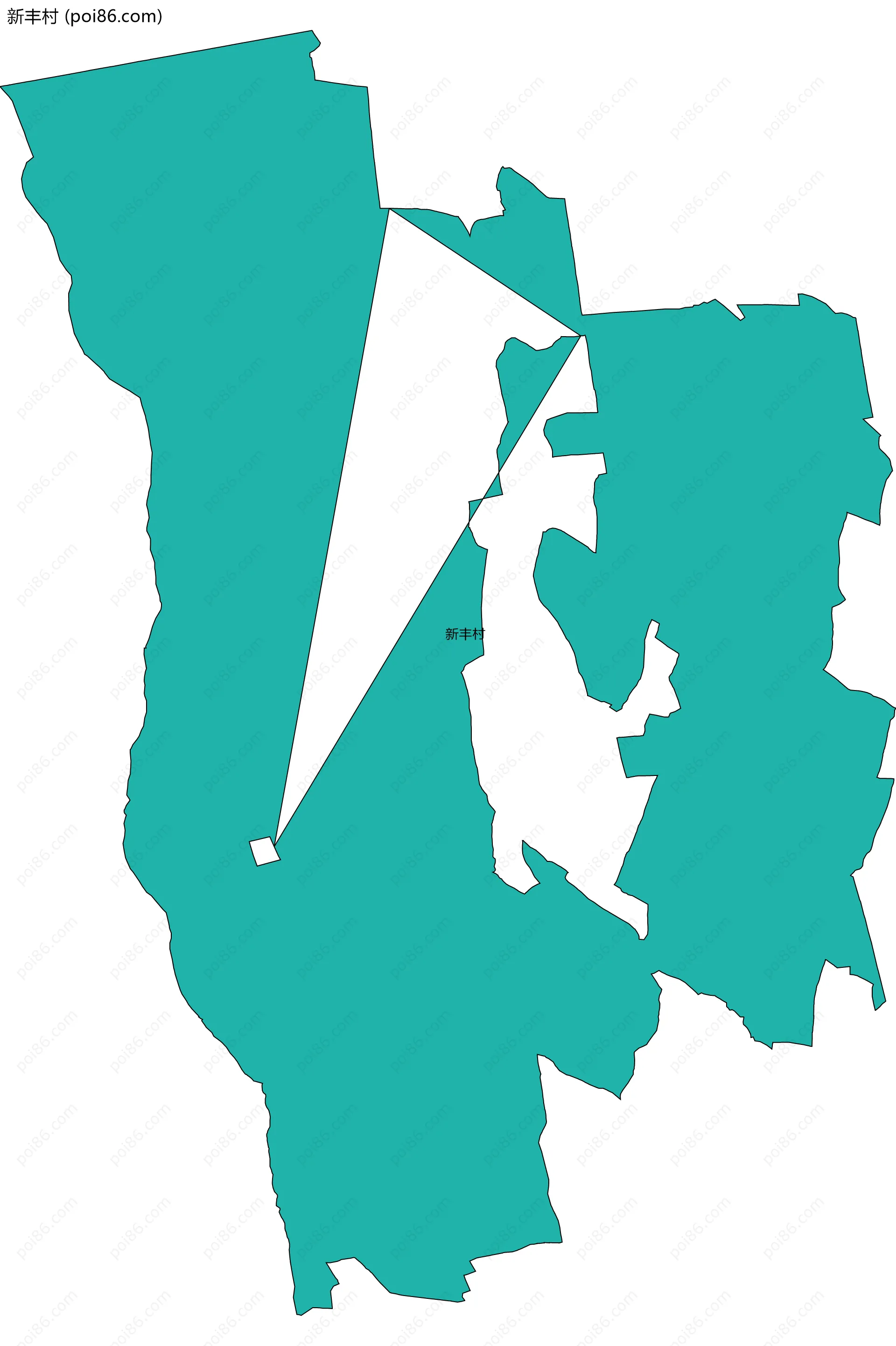 新丰村边界地图
