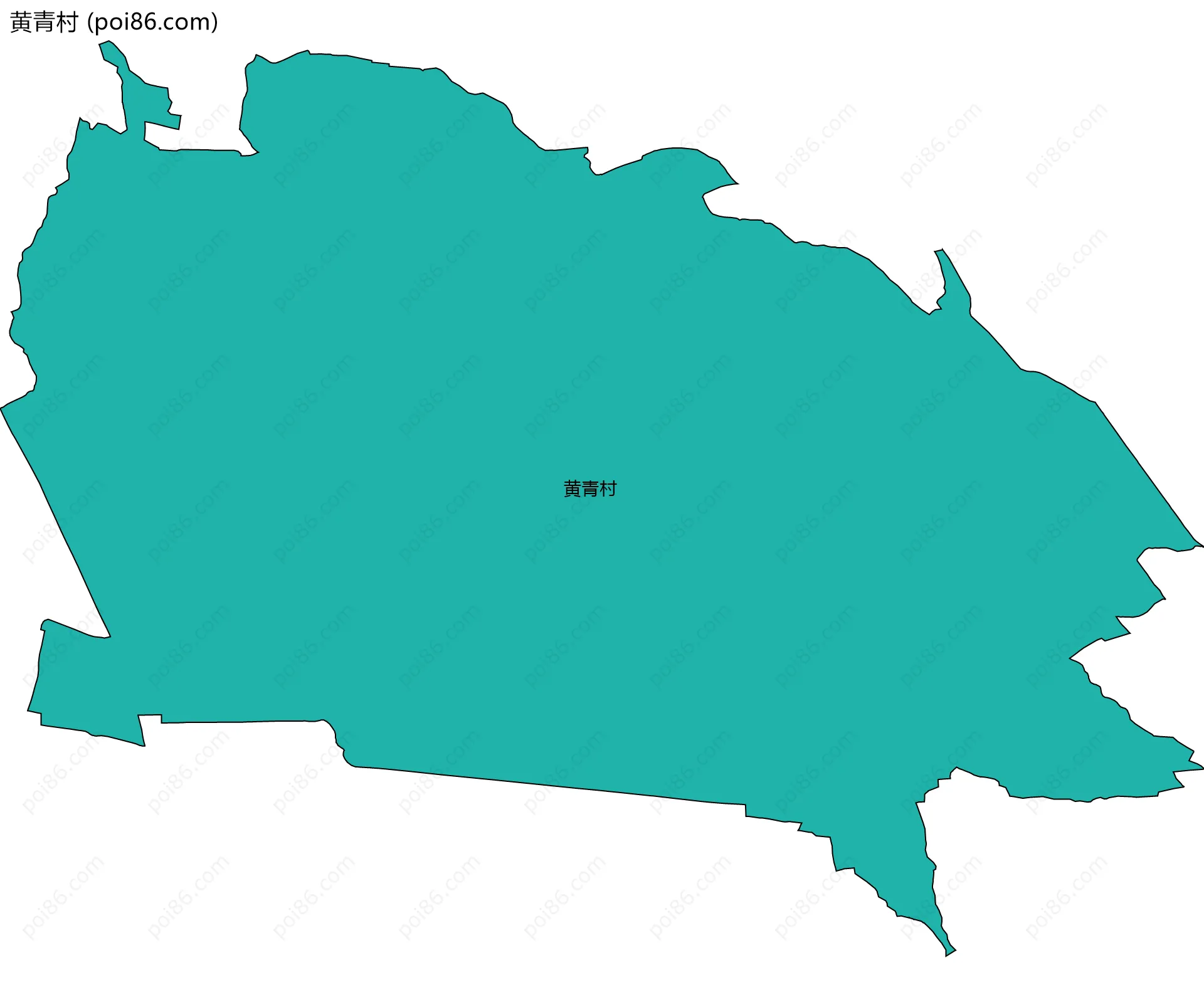 黄青村边界地图