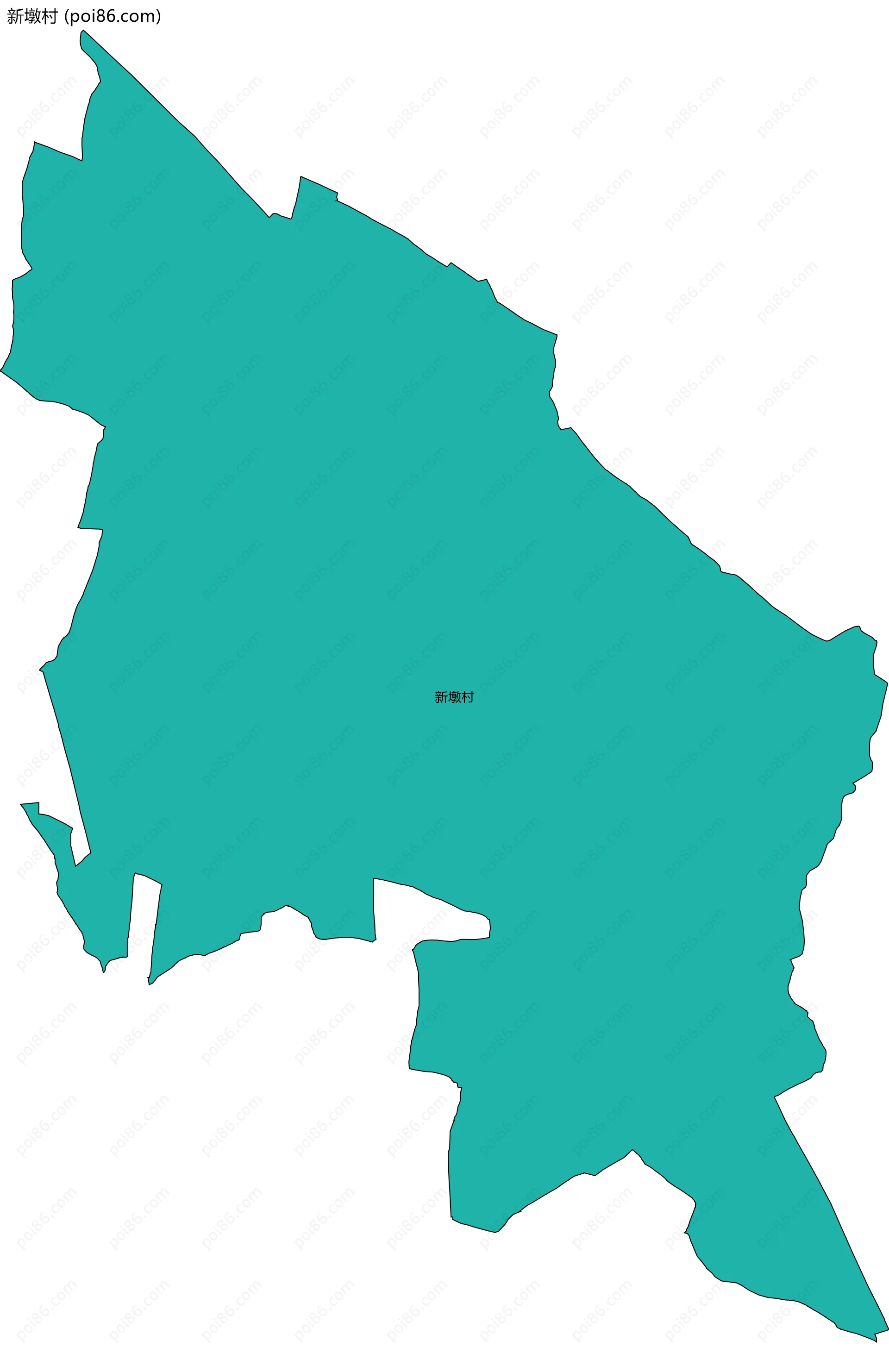 新墩村边界地图