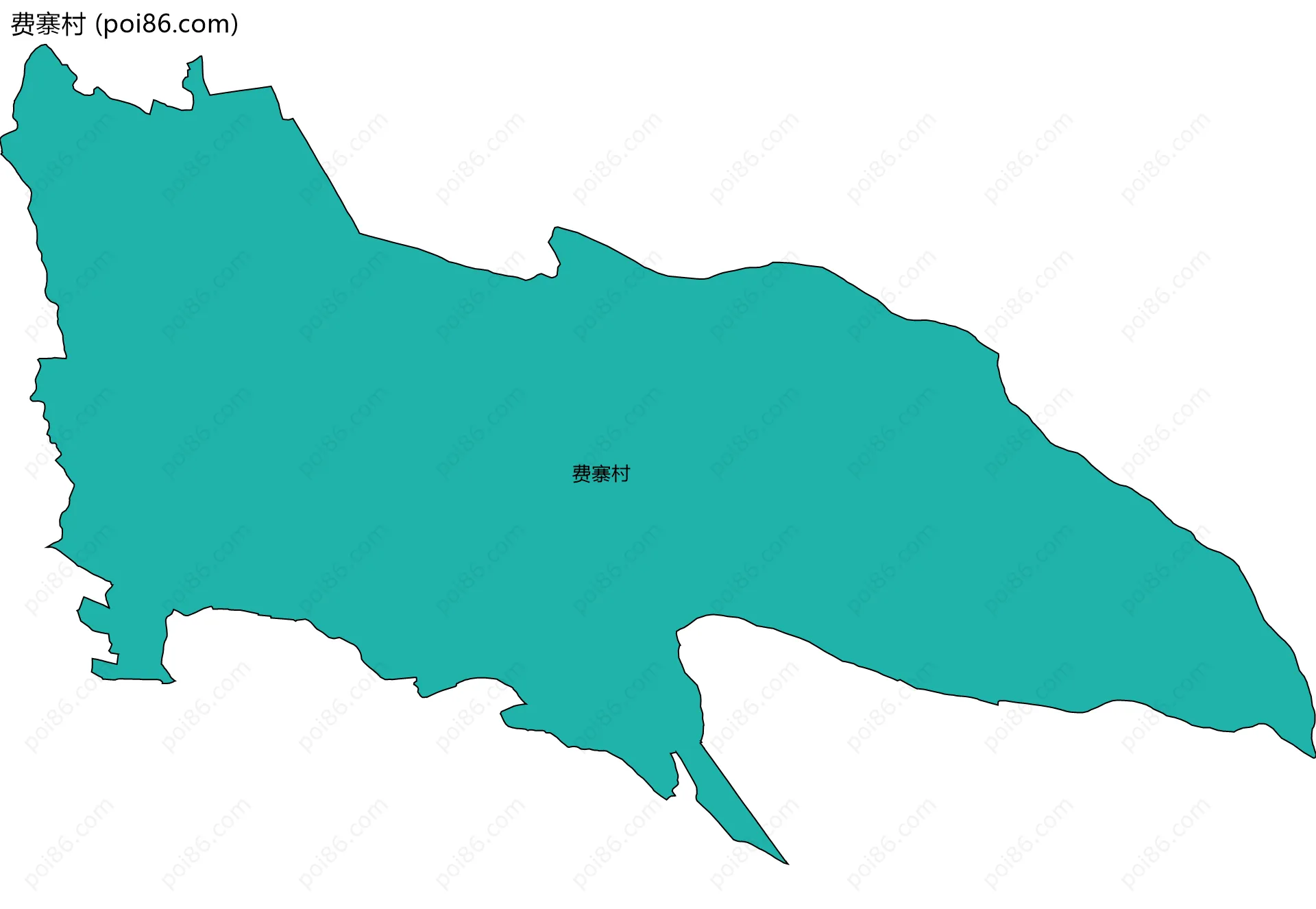 费寨村边界地图