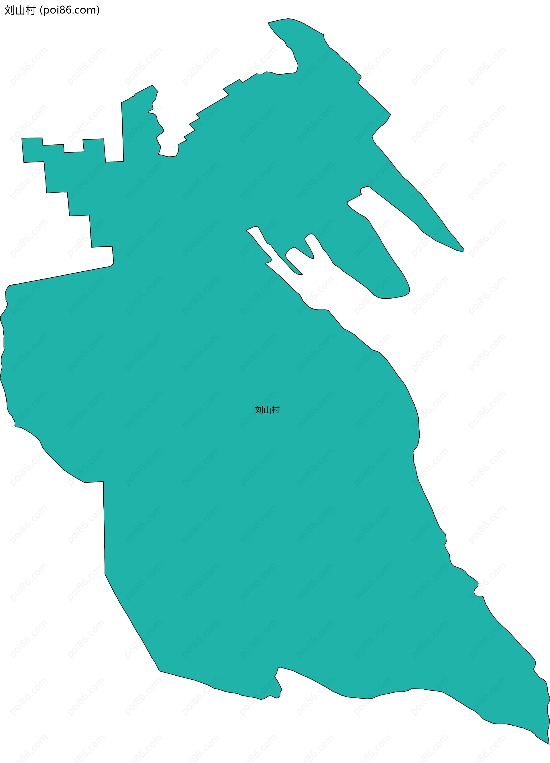 刘山村边界地图