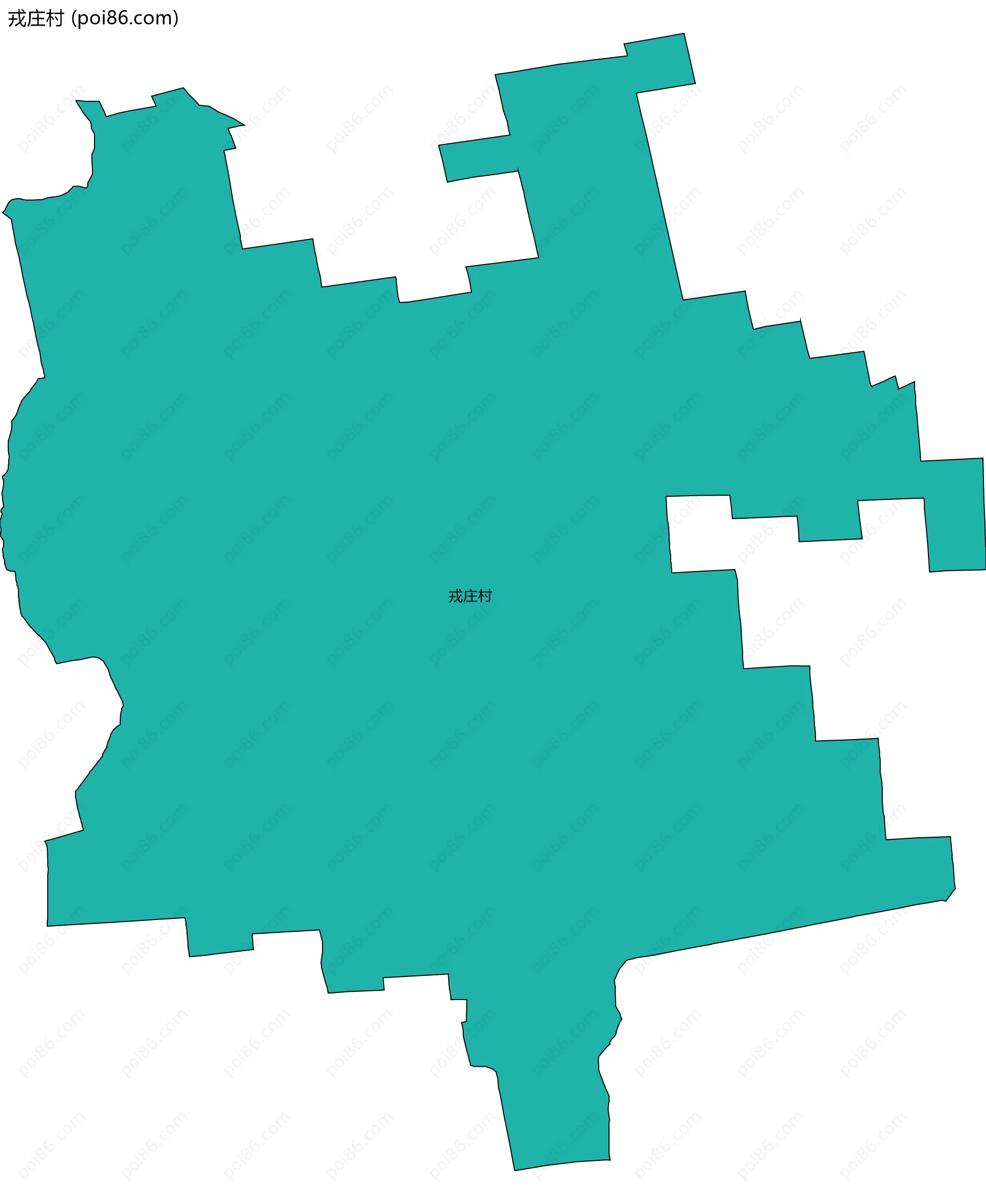 戎庄村边界地图