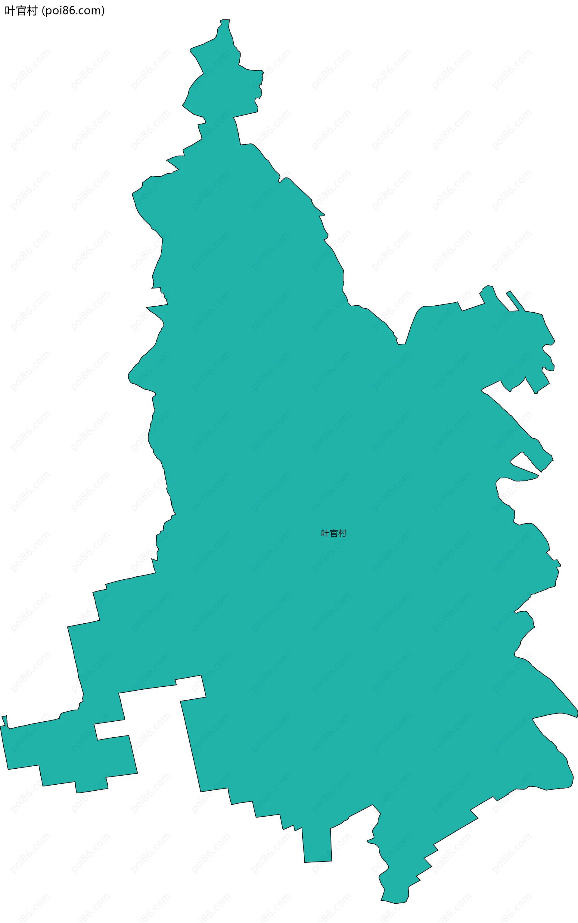 叶官村边界地图
