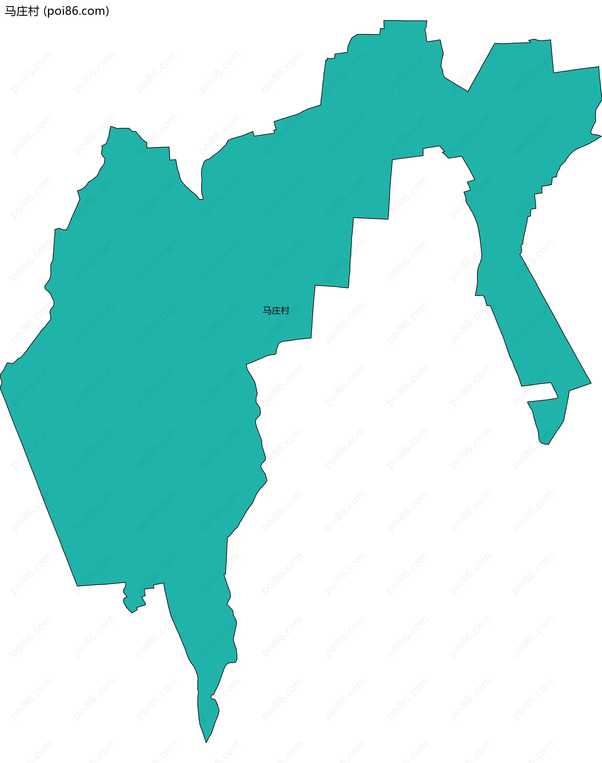 马庄村边界地图