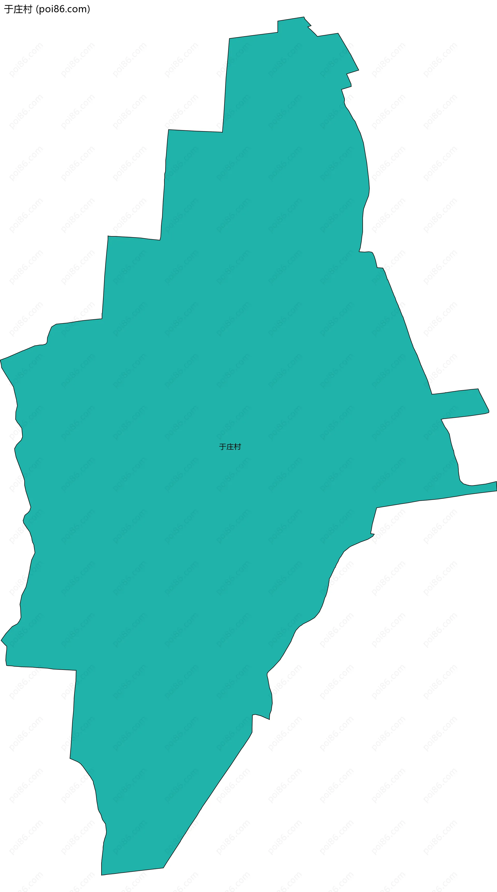 于庄村边界地图