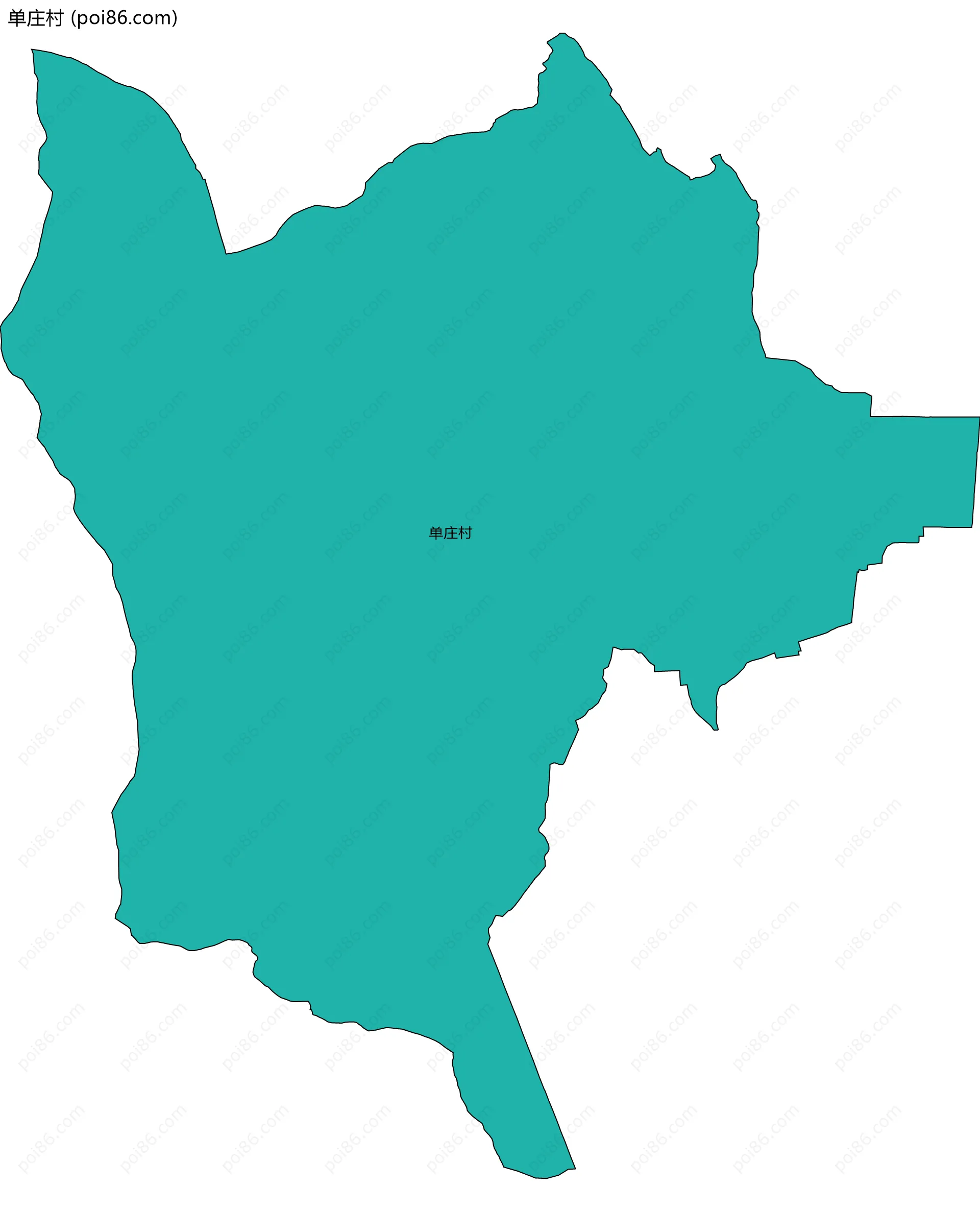 单庄村边界地图