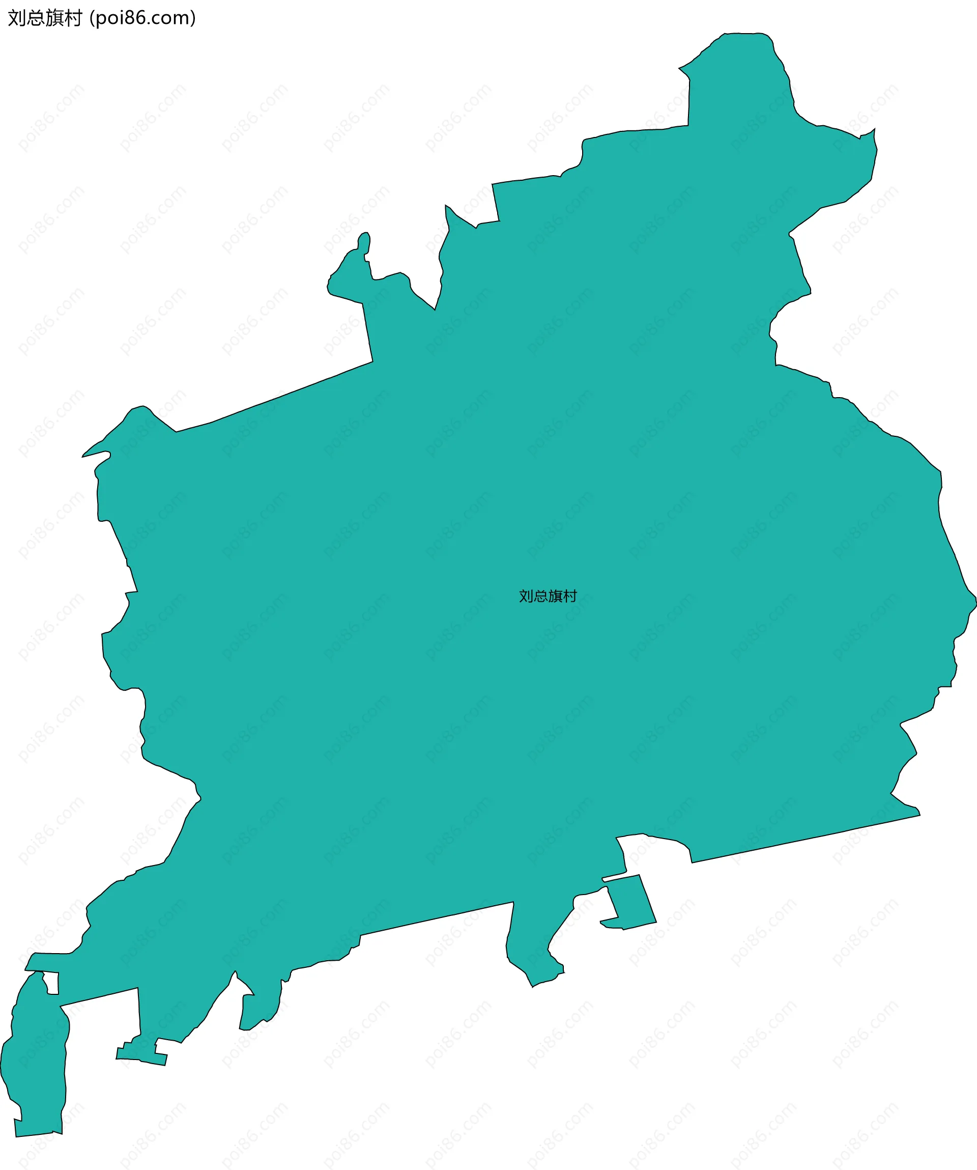 刘总旗村边界地图