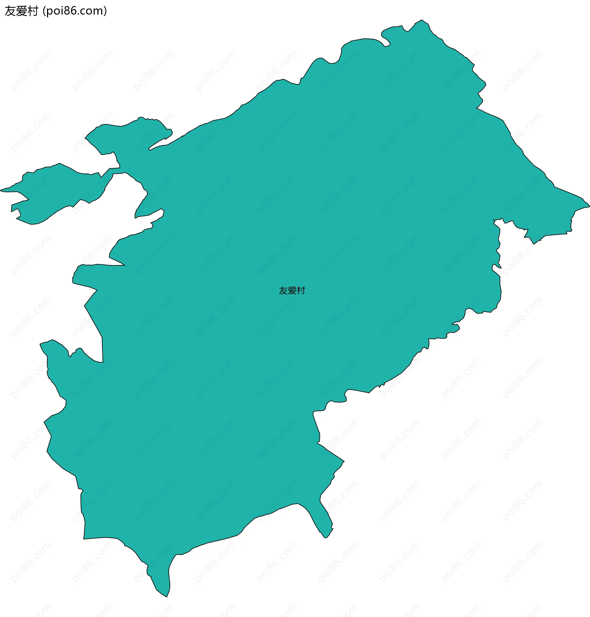 友爱村边界地图