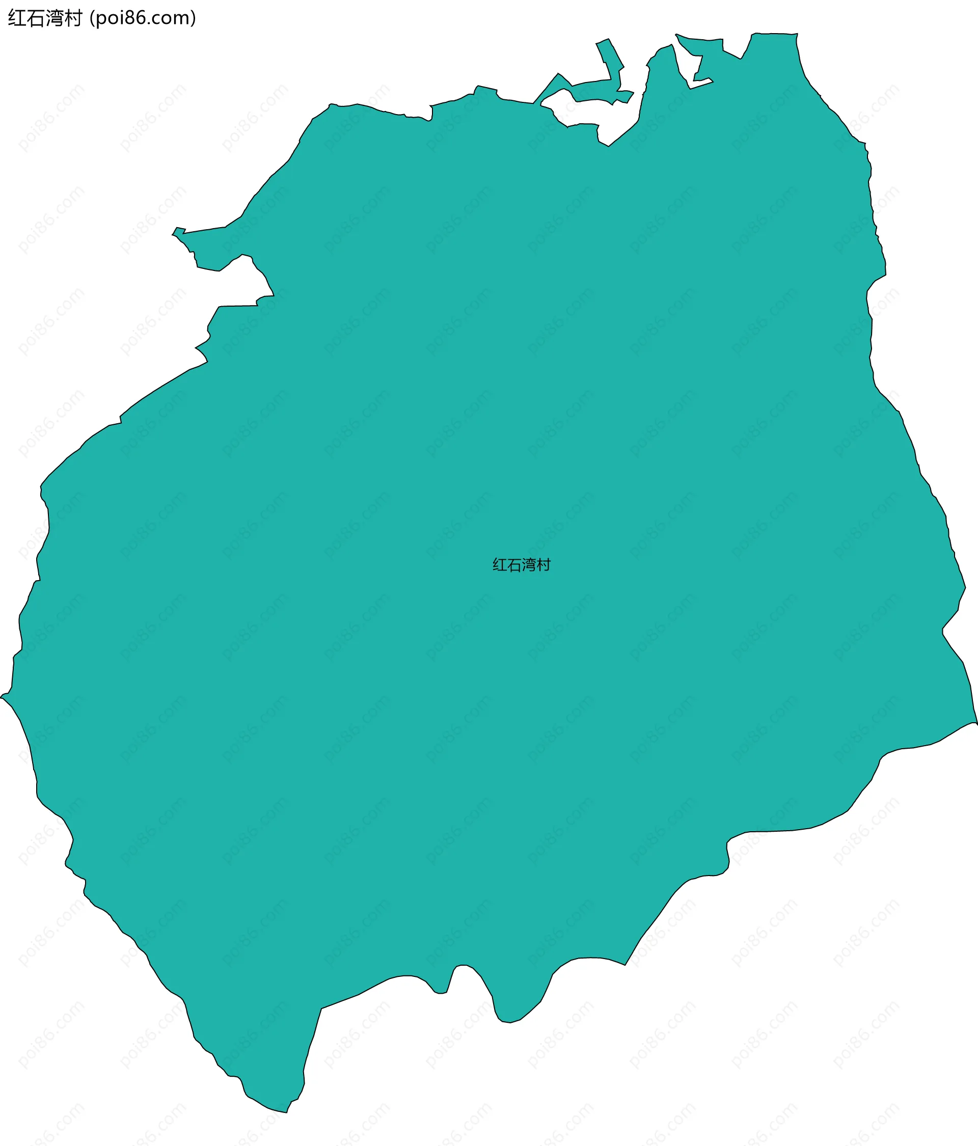 红石湾村边界地图