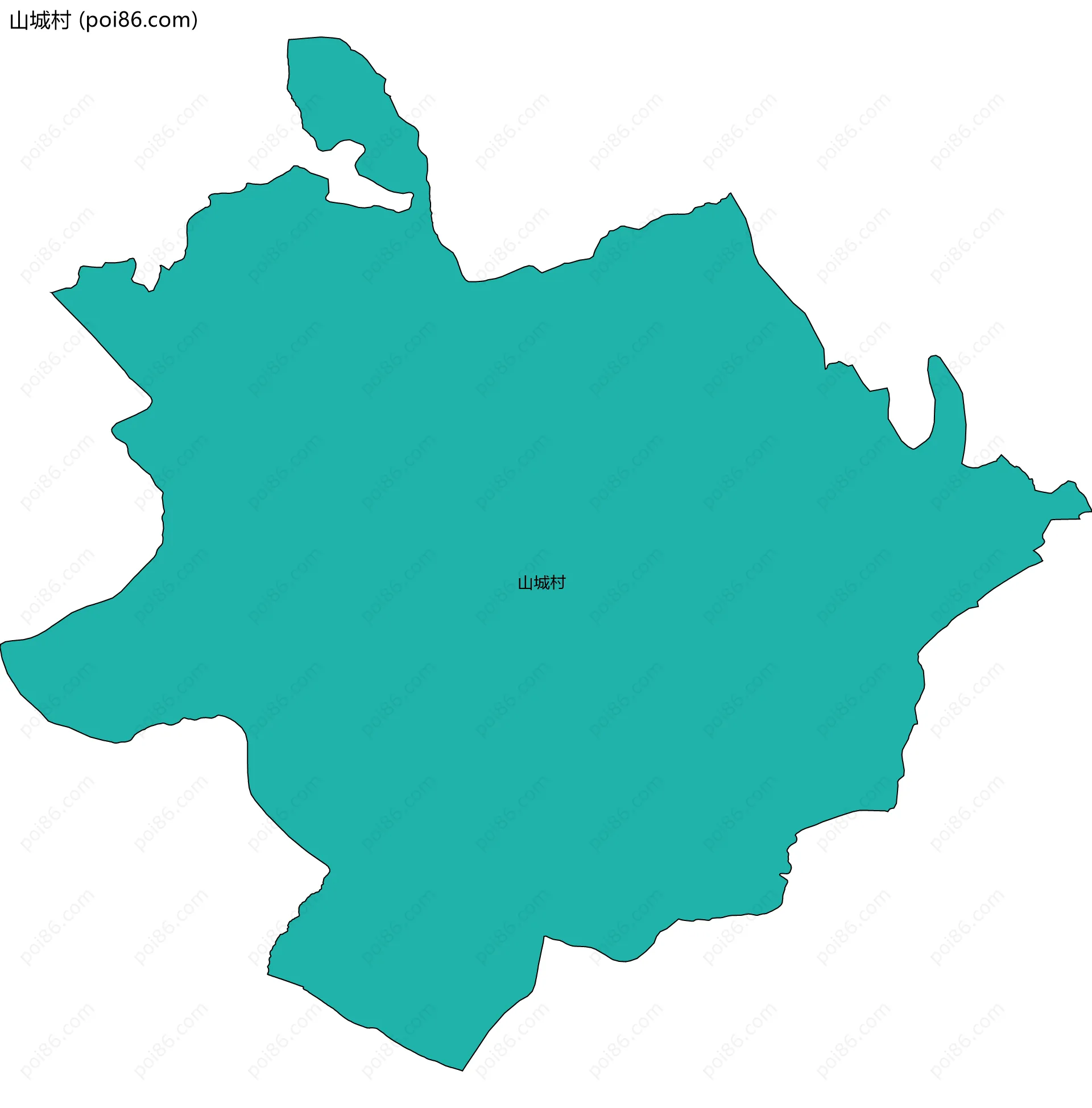山城村边界地图