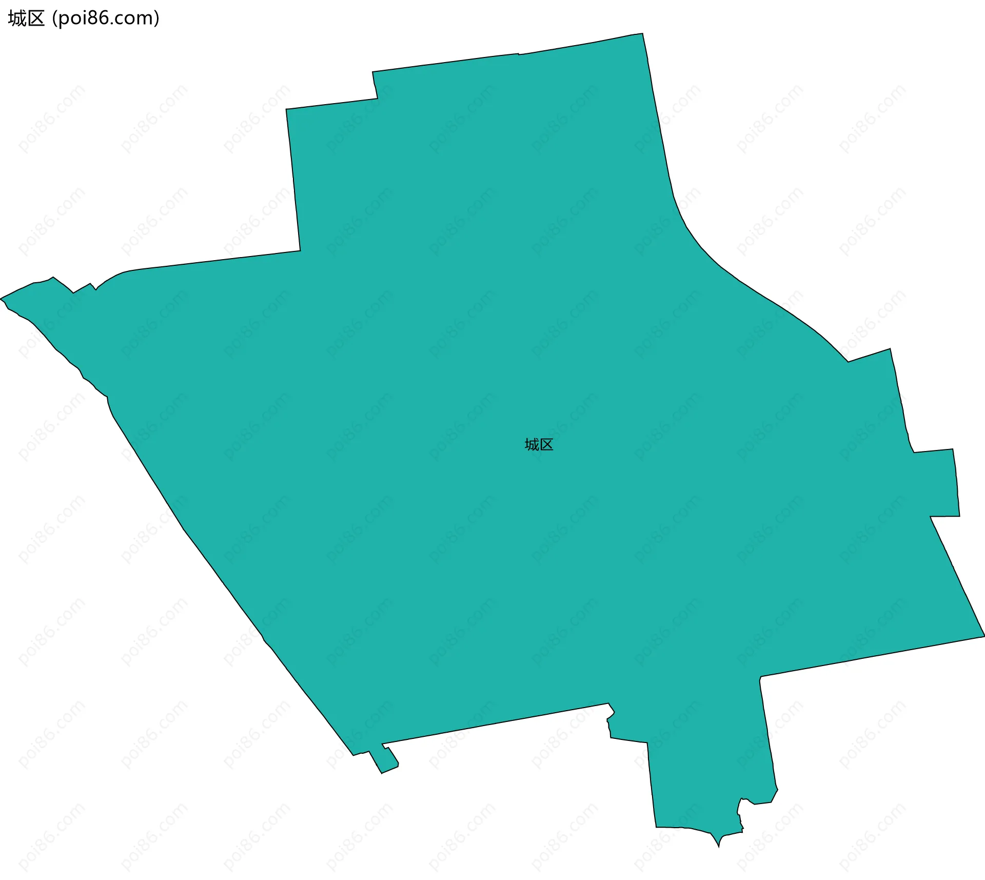 城区边界地图