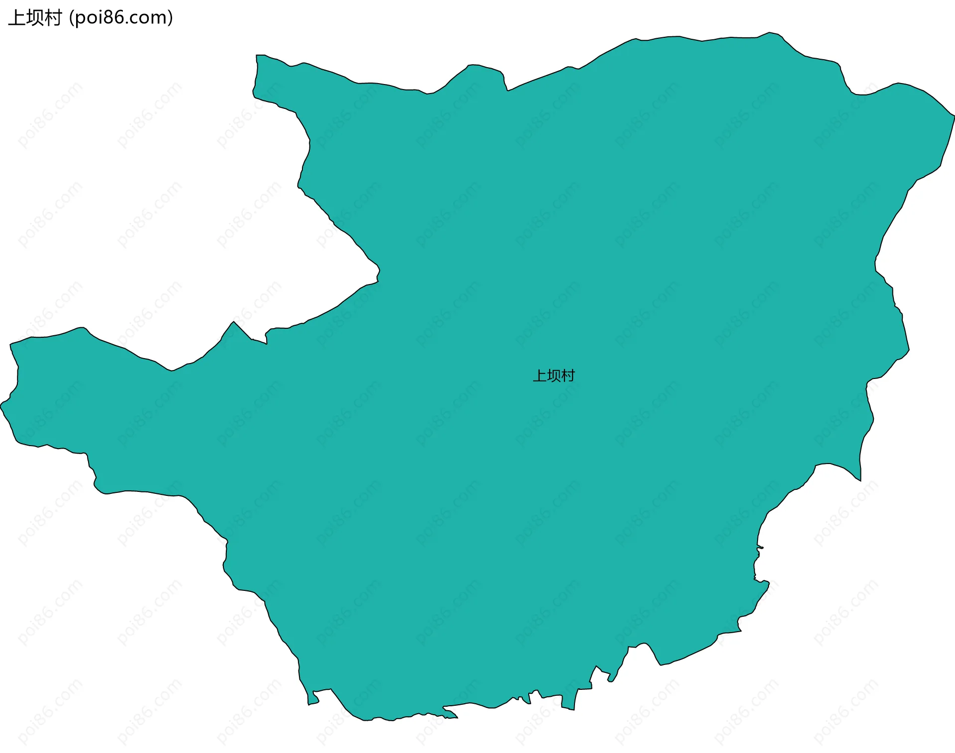 上坝村边界地图