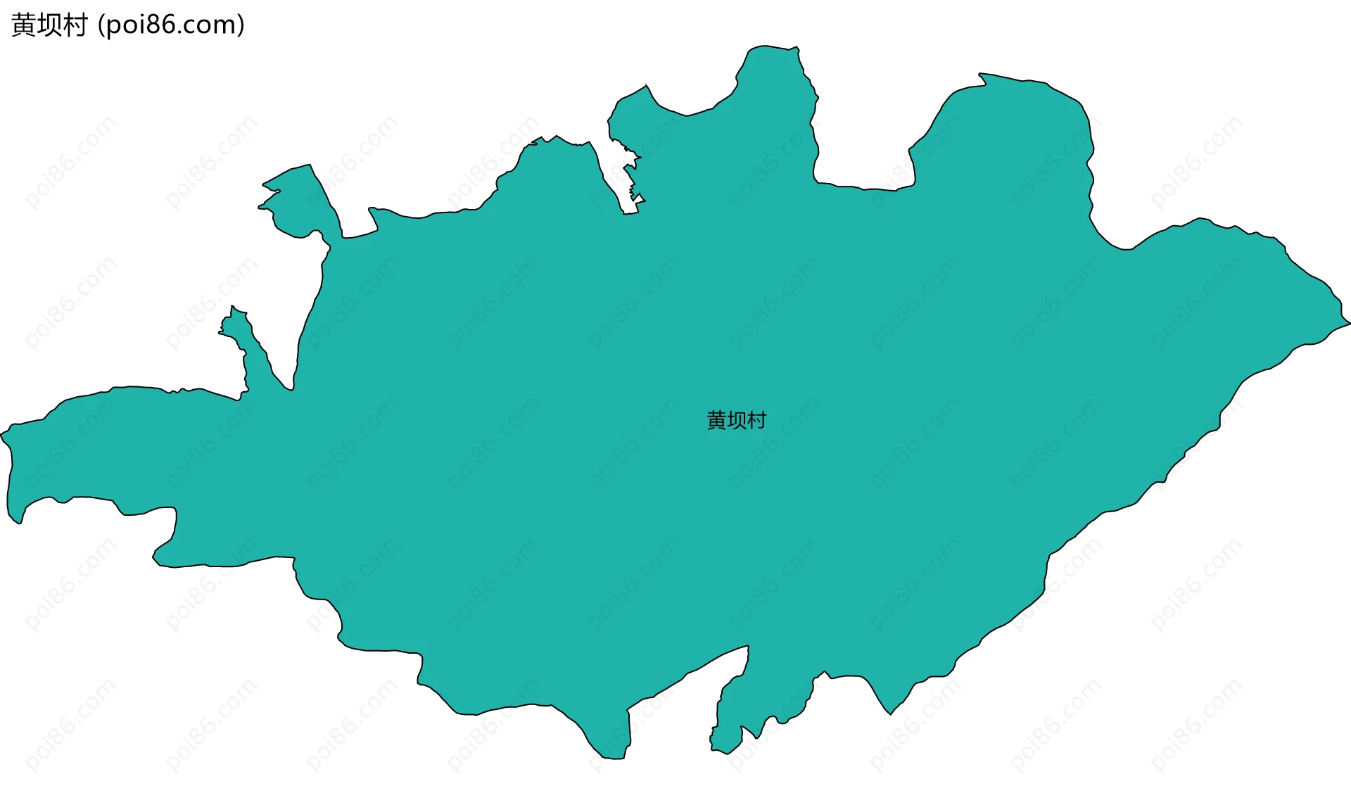 黄坝村边界地图