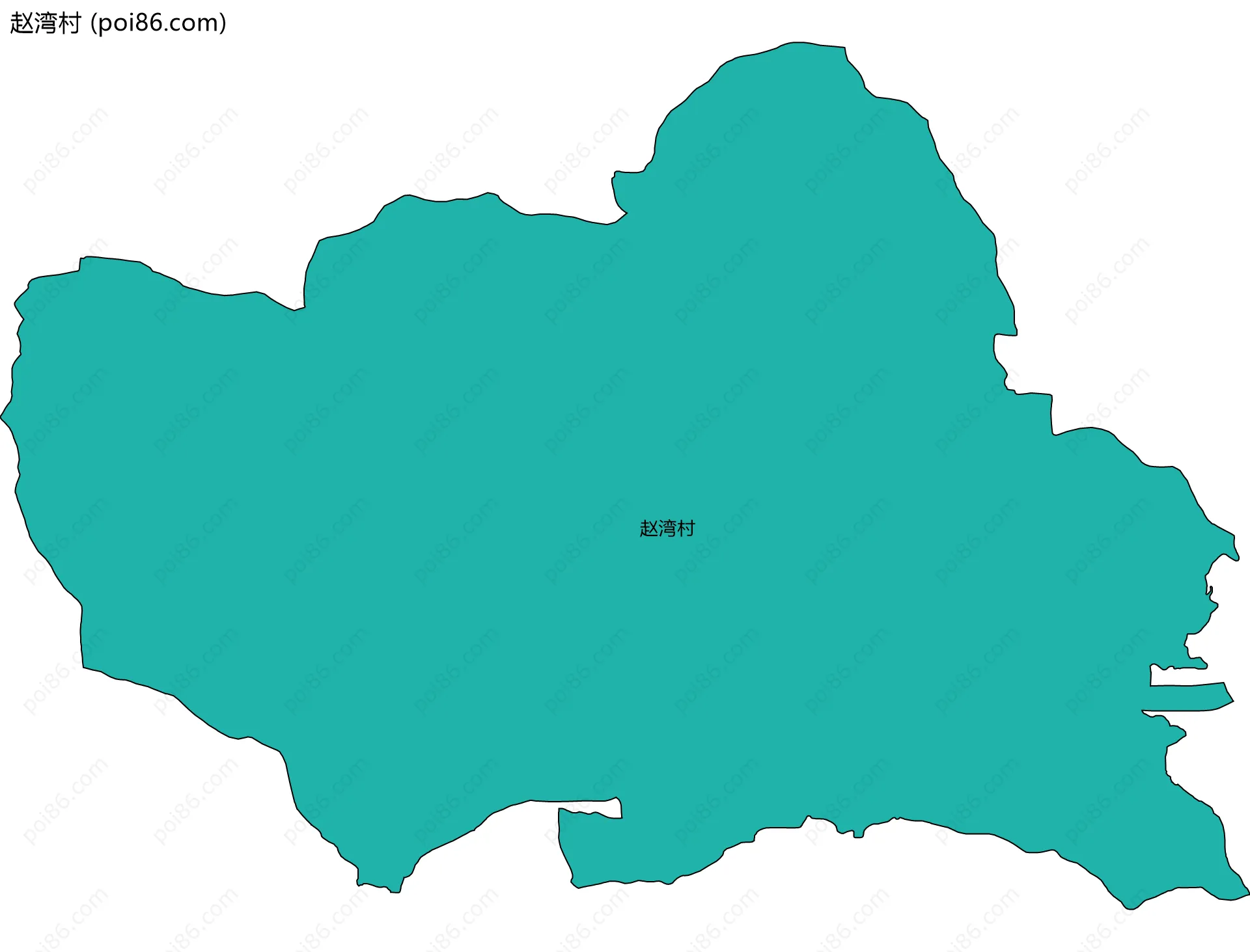 赵湾村边界地图