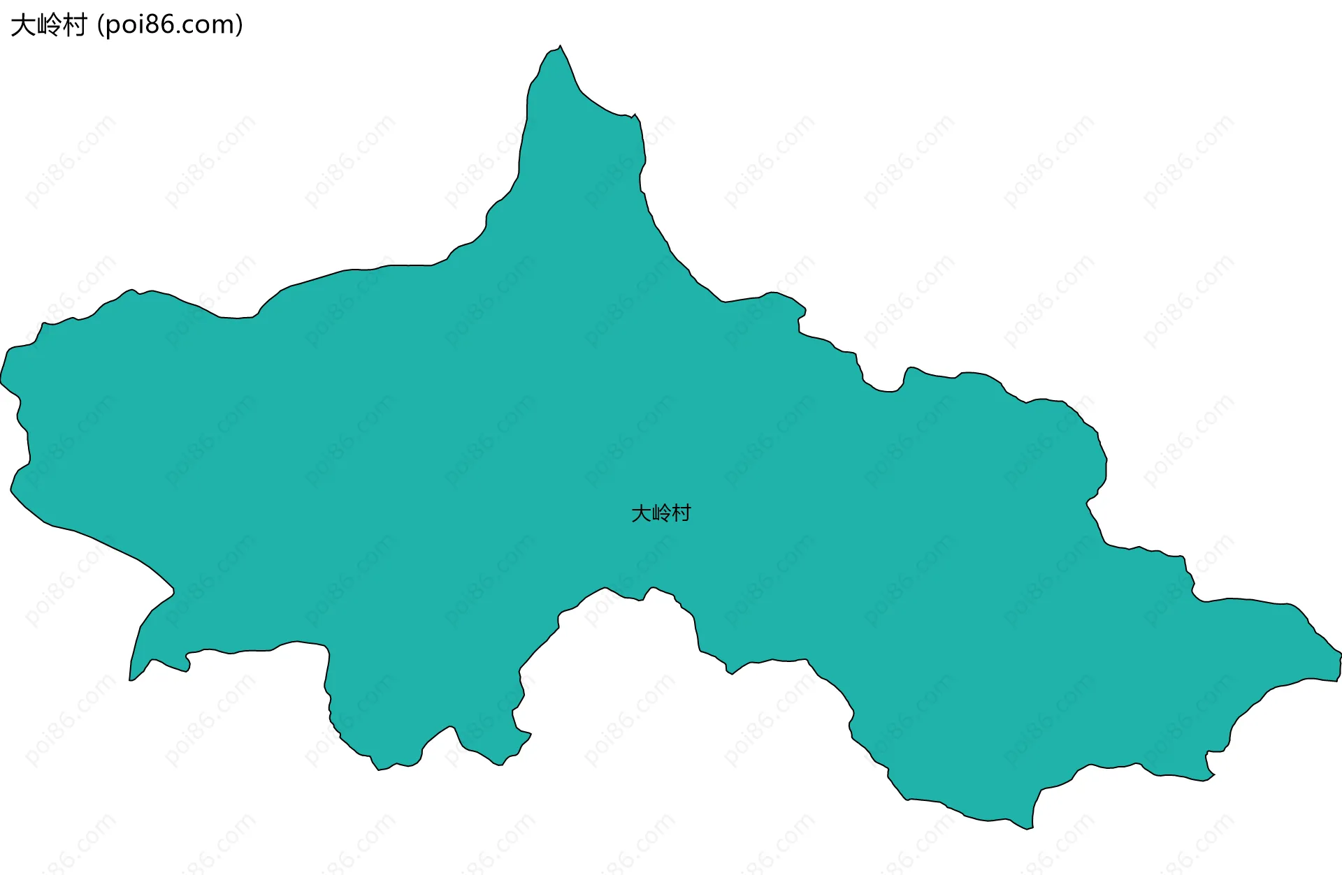 大岭村边界地图