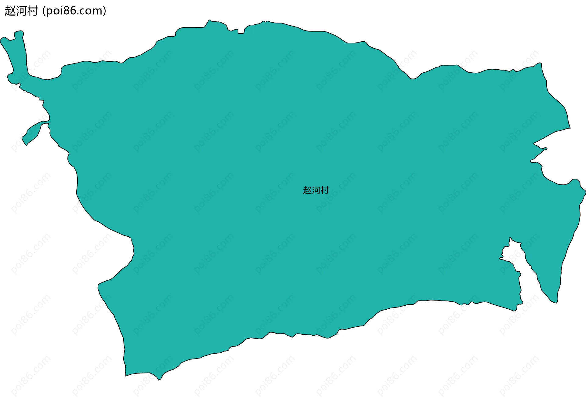 赵河村边界地图