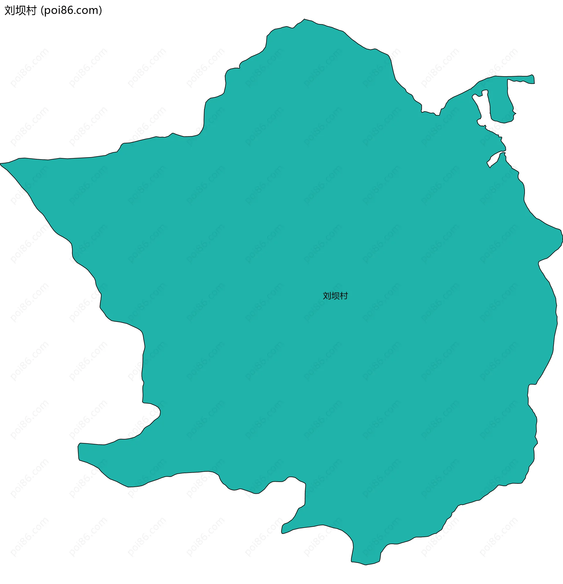 刘坝村边界地图