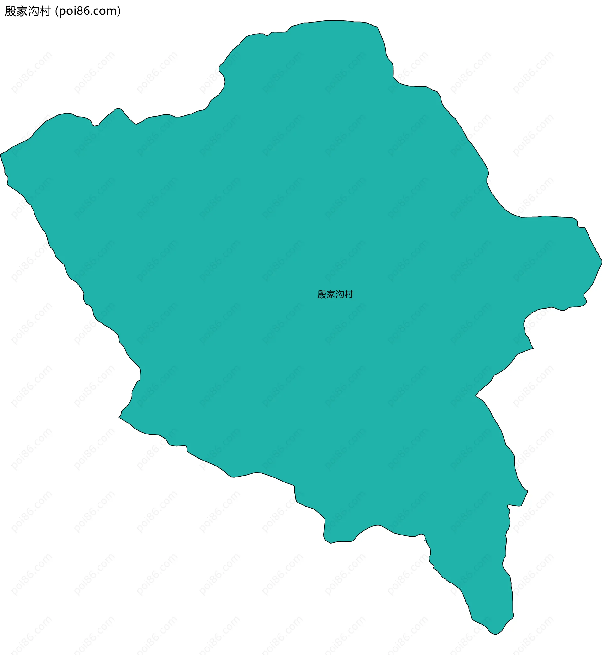 殷家沟村边界地图