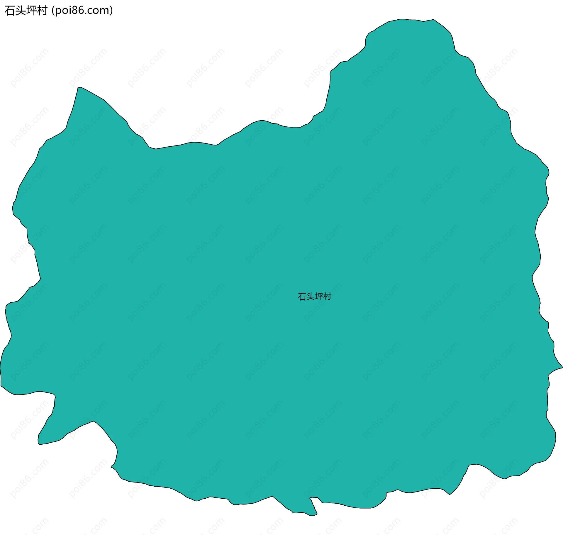 石头坪村边界地图