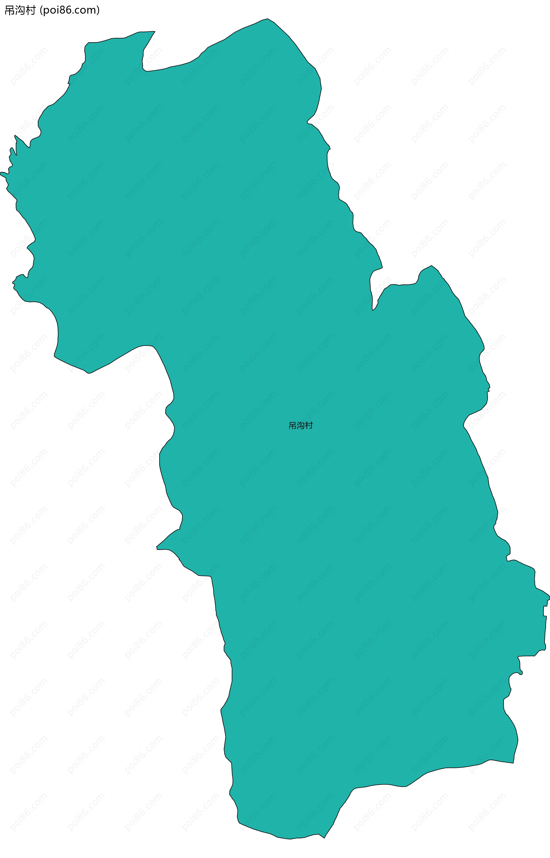 吊沟村边界地图