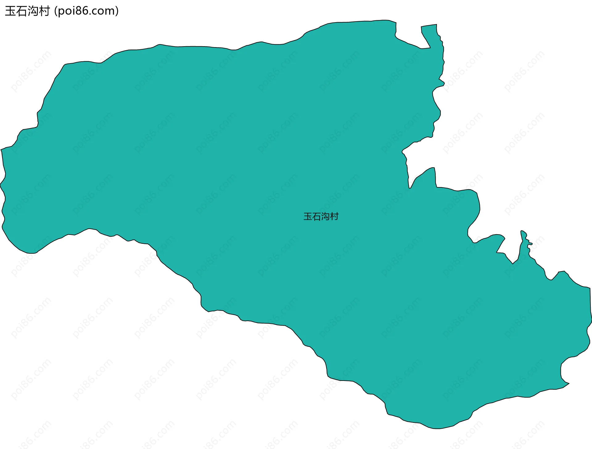 玉石沟村边界地图