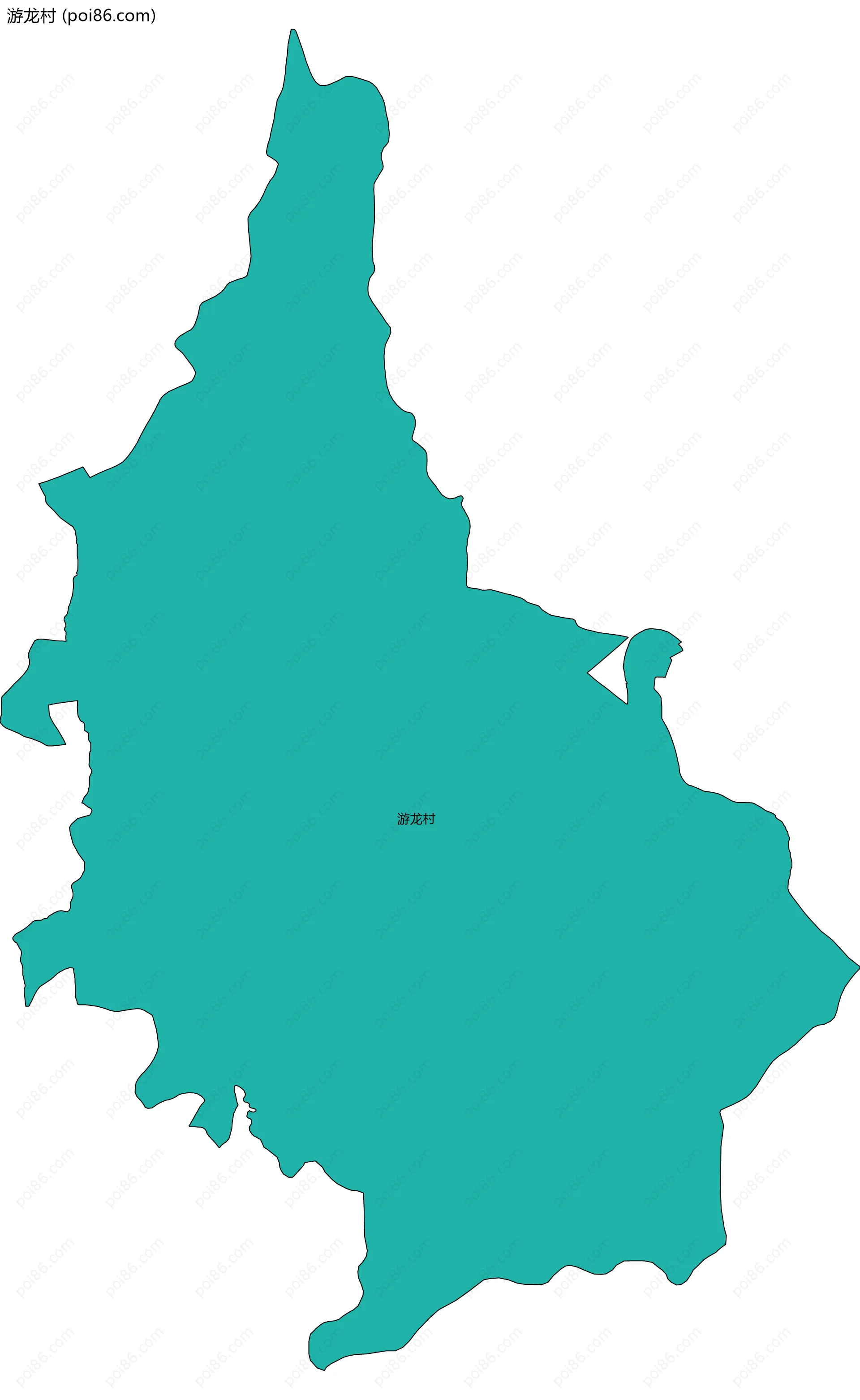 游龙村边界地图