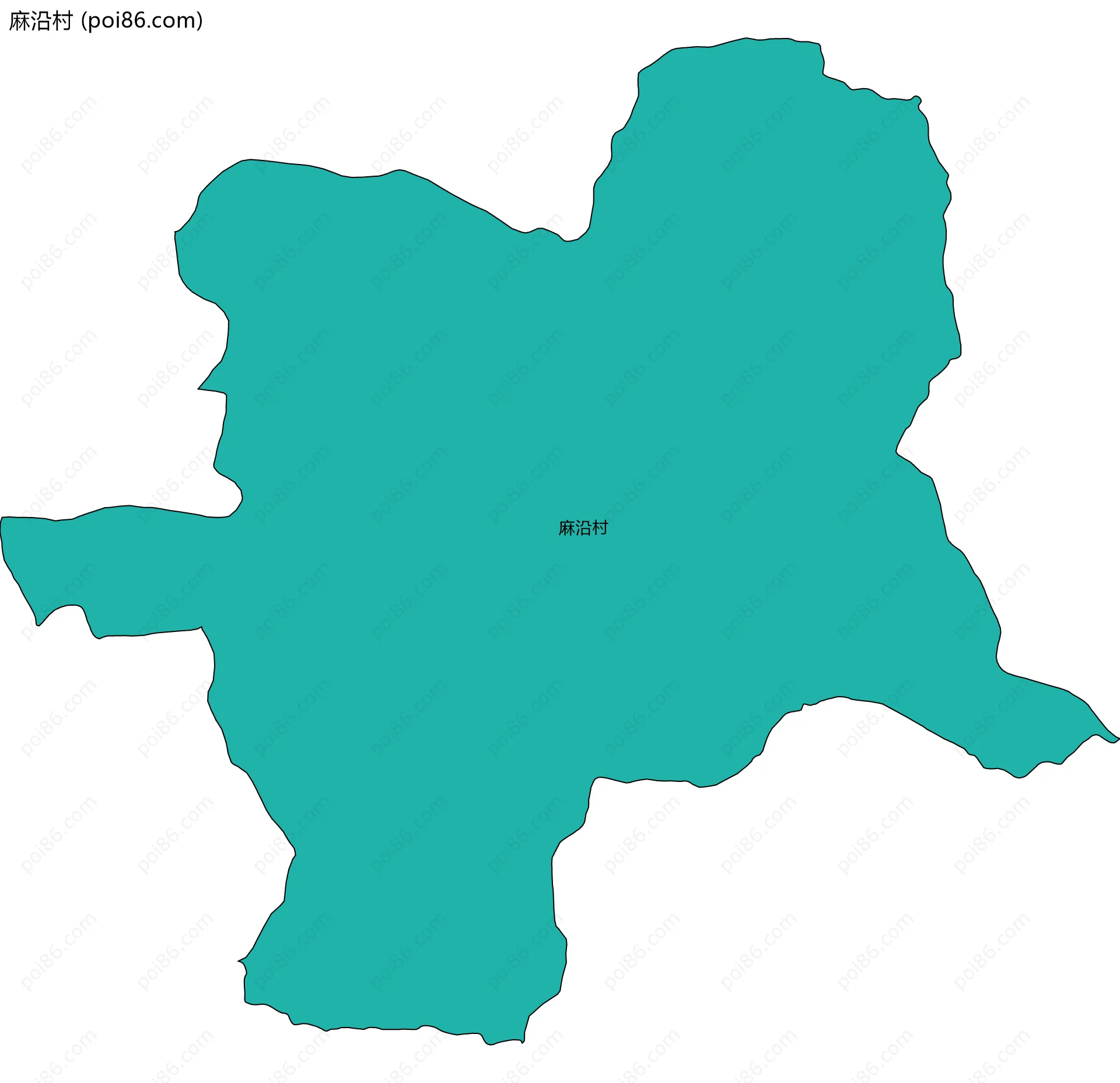 麻沿村边界地图