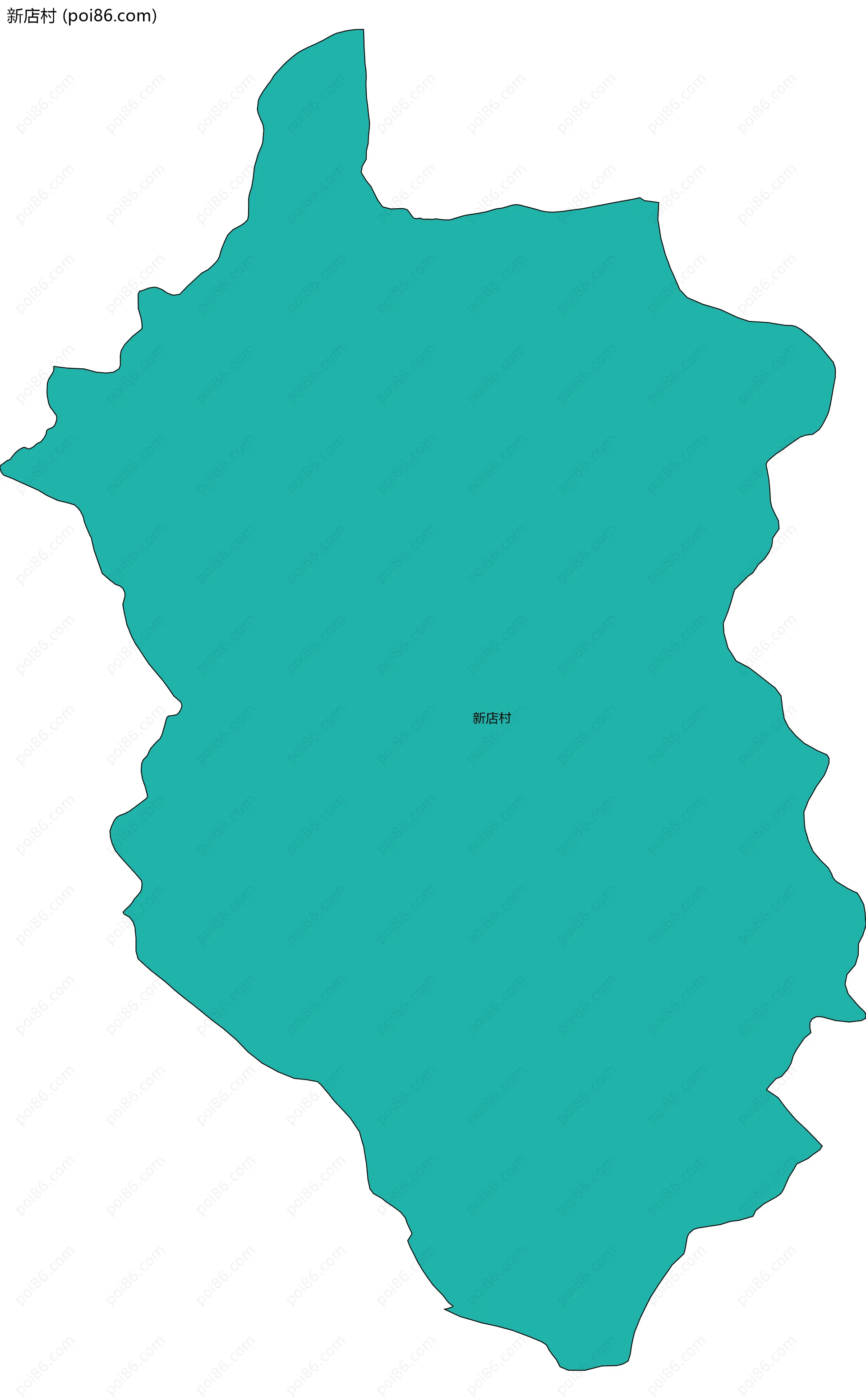 新店村边界地图